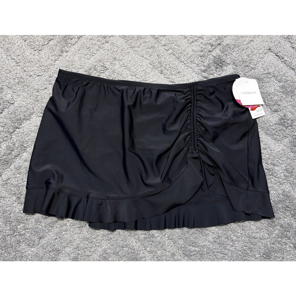 New Croft & Barrow Swim Skort Bottoms Women Swim Skirt Bikini Tummy Slimmer 16