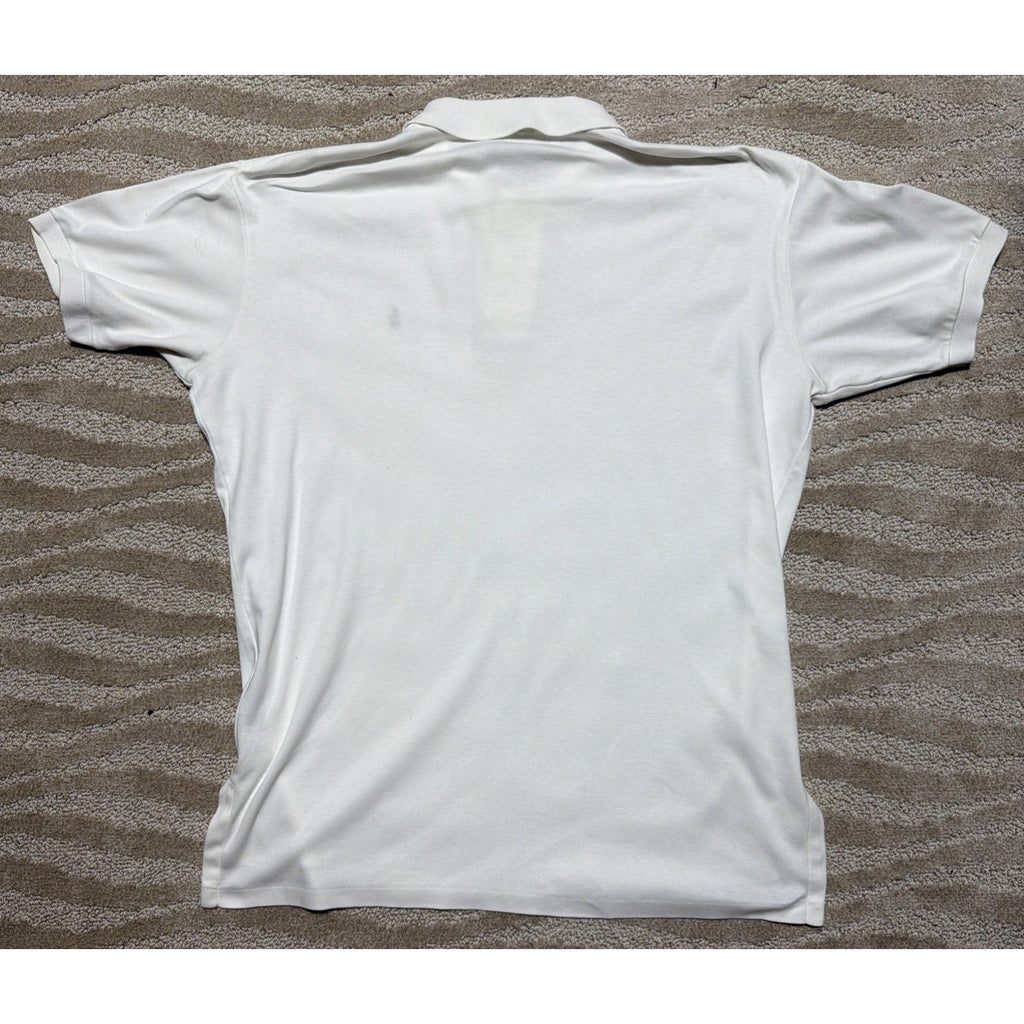 Vintage Polo Ralph Lauren Shirt Mens L White Cotton Short Sleeve Made in USA