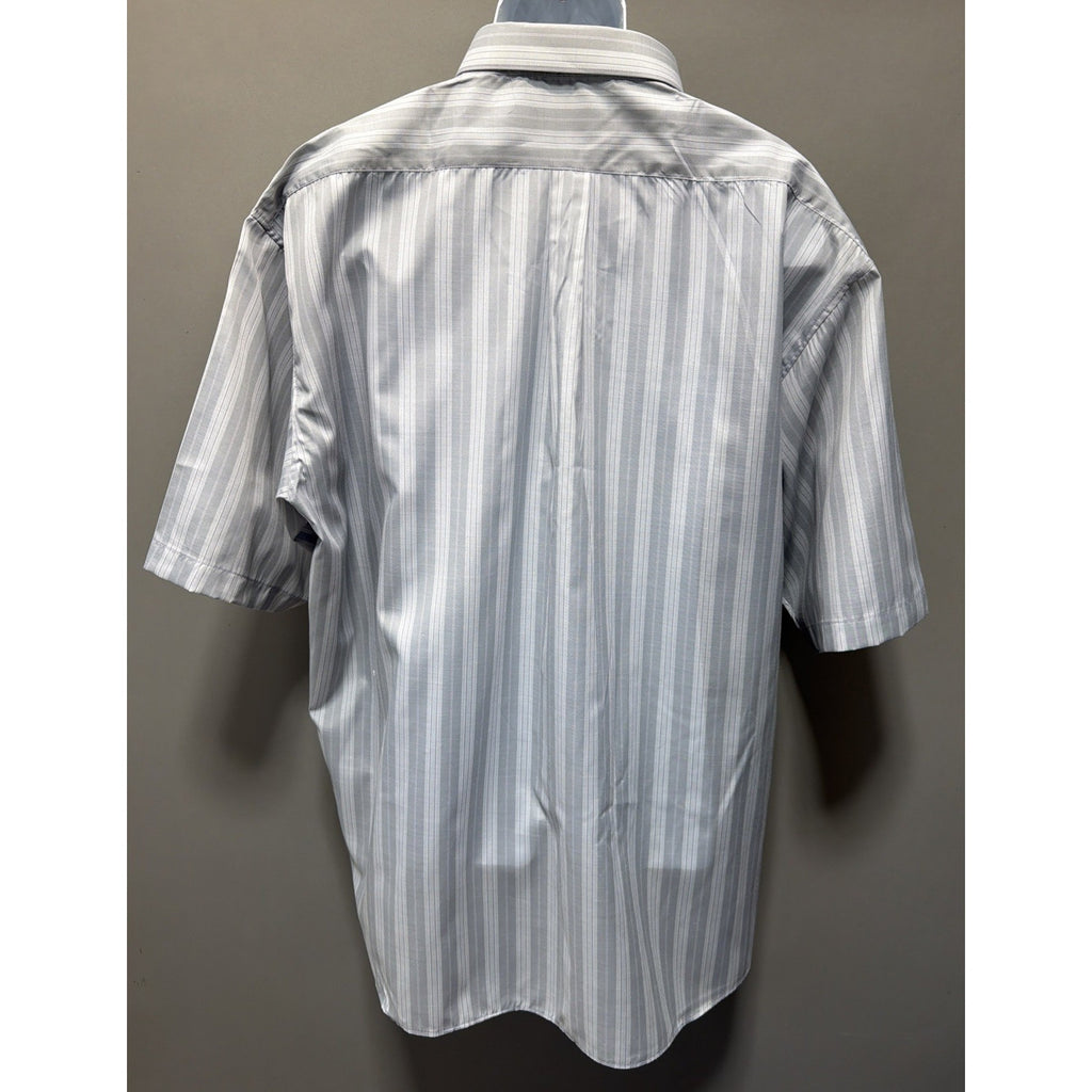 SATCHI Bruno Satchi Men's Striped Short Sleeve Dress Shirt Size 4XL