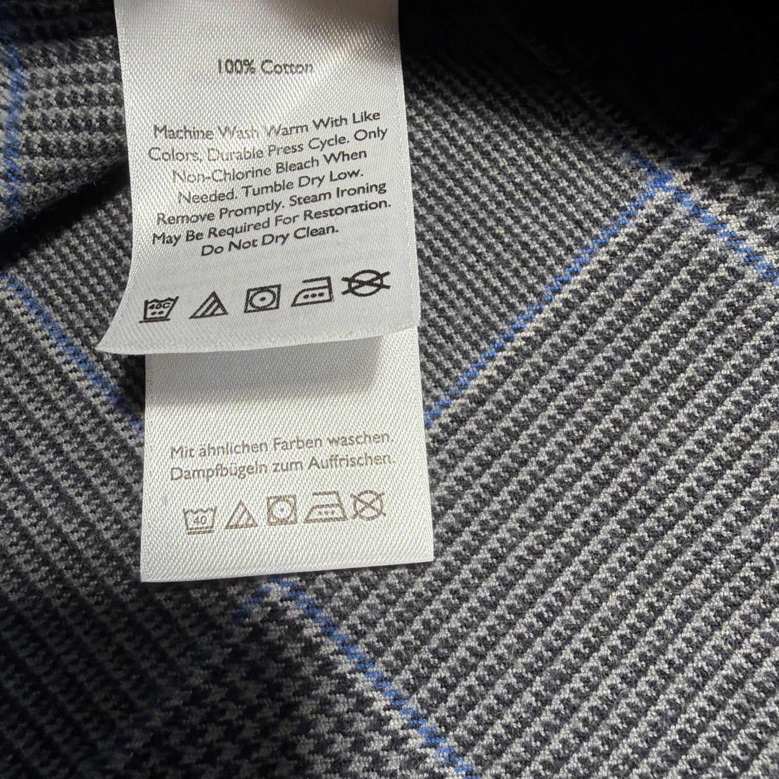 Eddie Bauer Flannel Shirt Mens M Tall Gray Blue Outdoors Favorite Classic Fit
