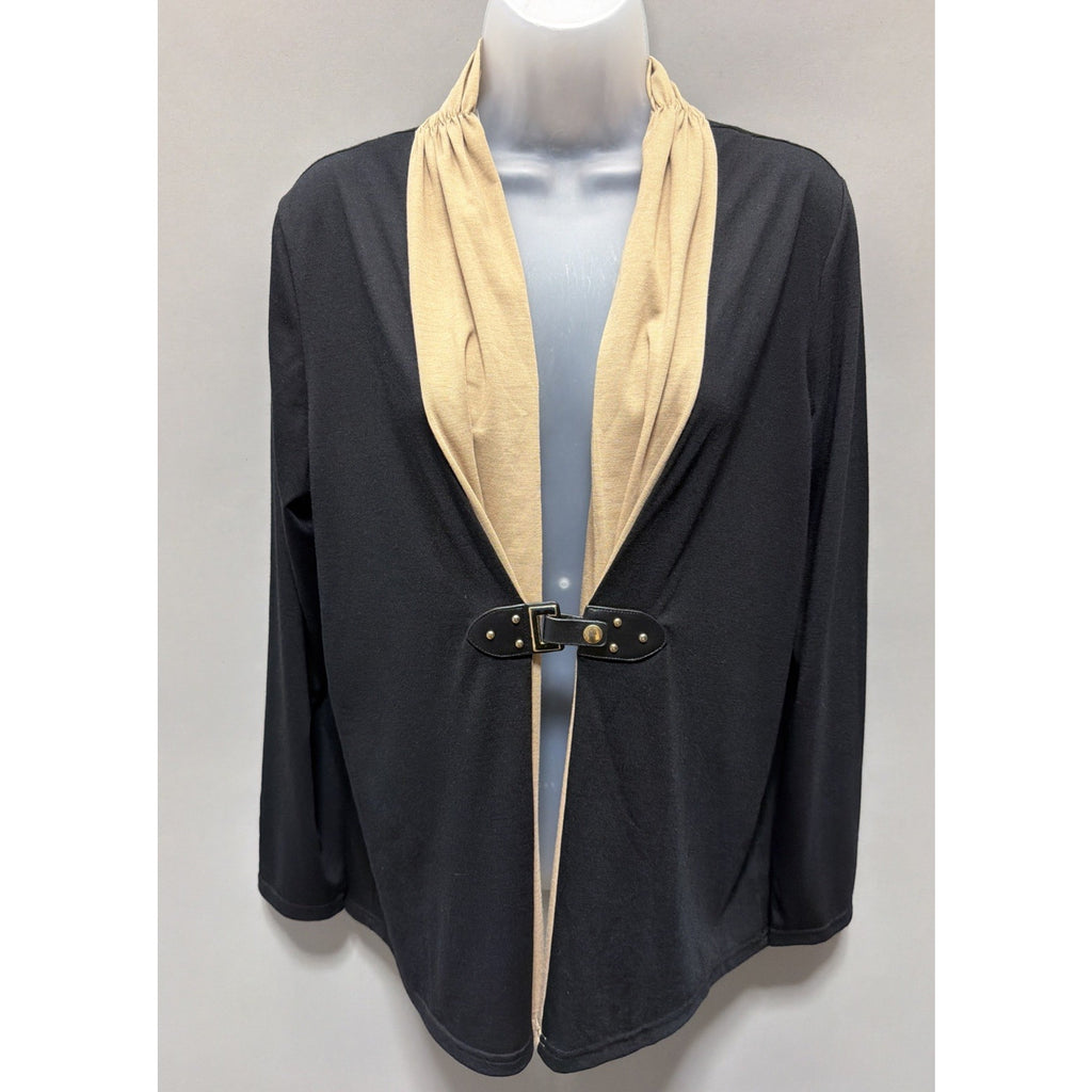 Krazy Kat Woman’s Cardigan Size Buckle Front Long Sleeve New