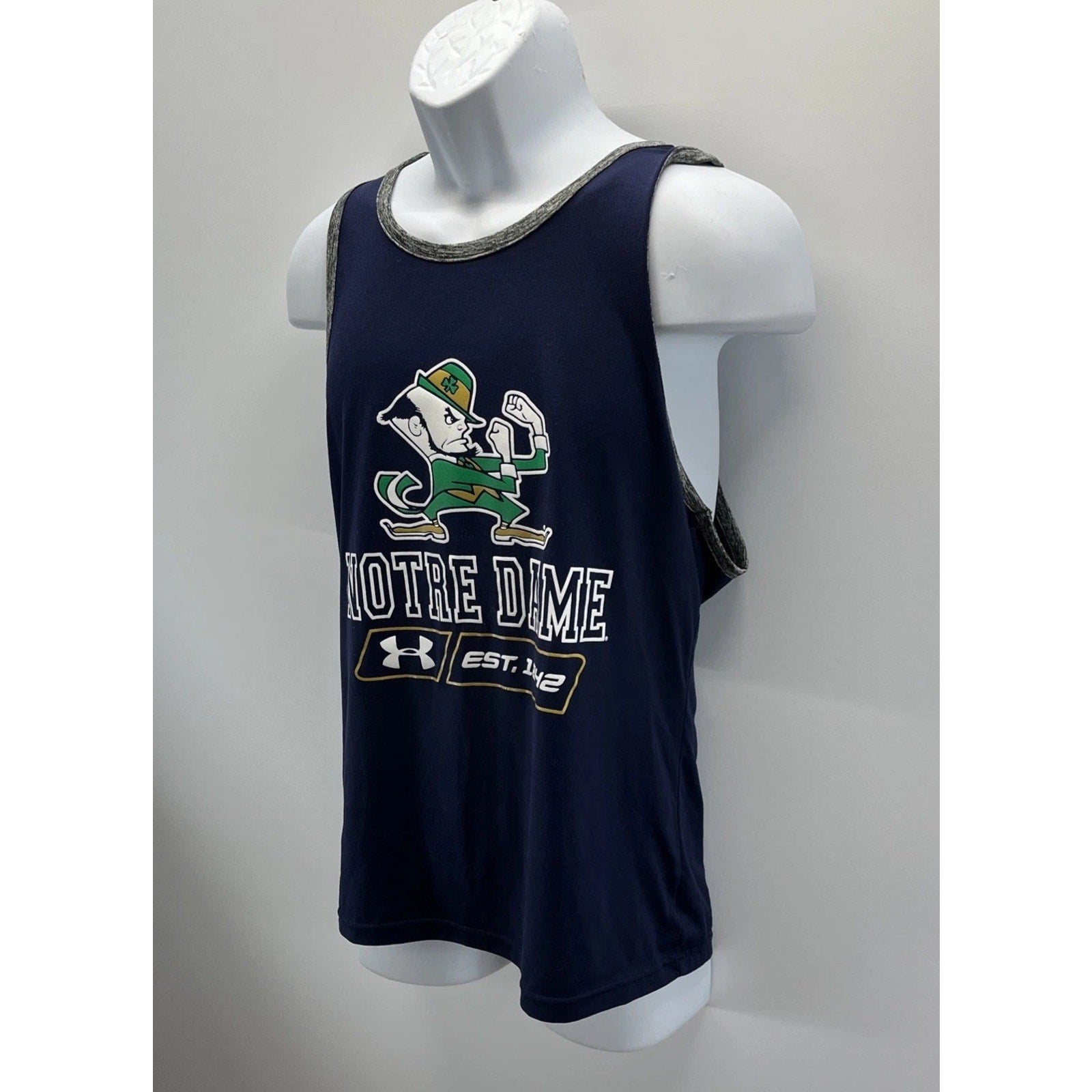 Under Armour Men’s NOTRE DAME Loose Heatgear Tank Top-Size M