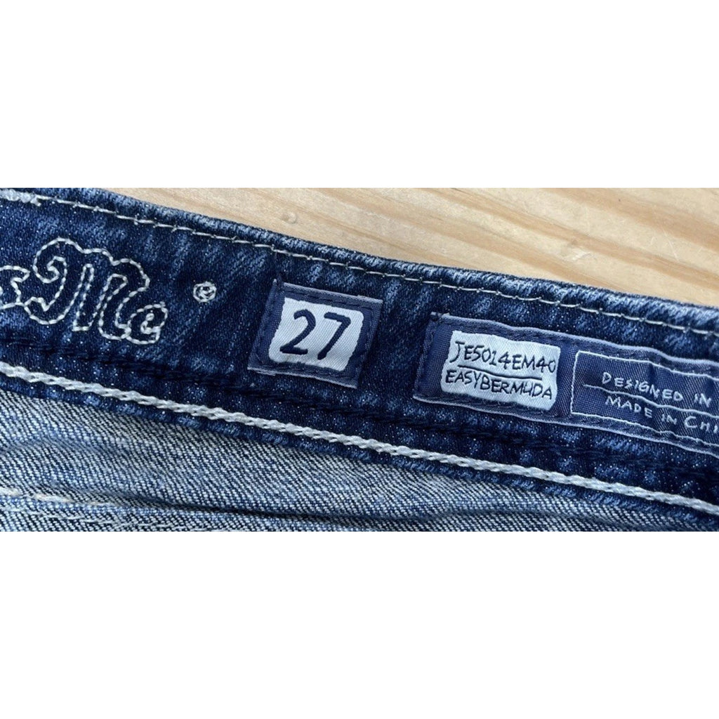 Miss Me Shorts Easy Bermuda Women’s Size 27 Embellished Thick Stitch