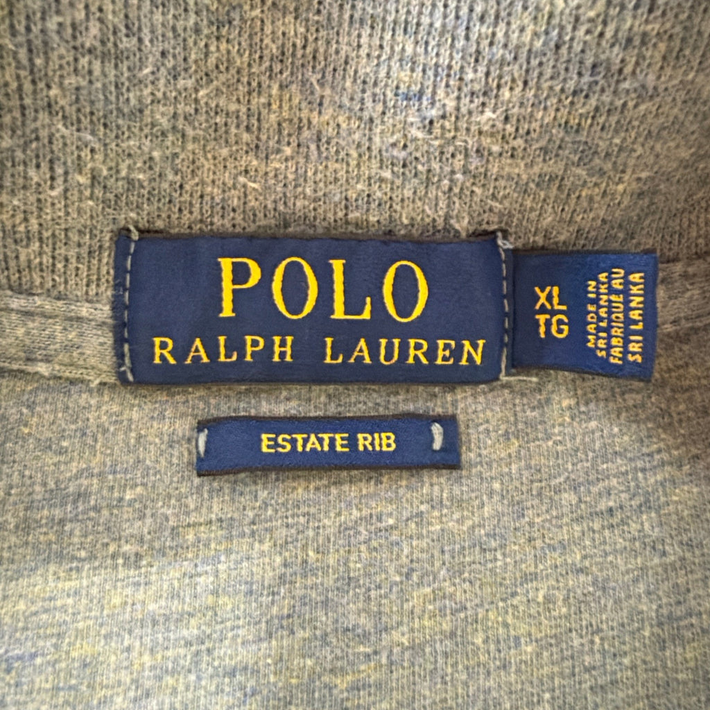 Polo Ralph Lauren Mens size XL Estate Rib 1/4 zip sweater Heather green