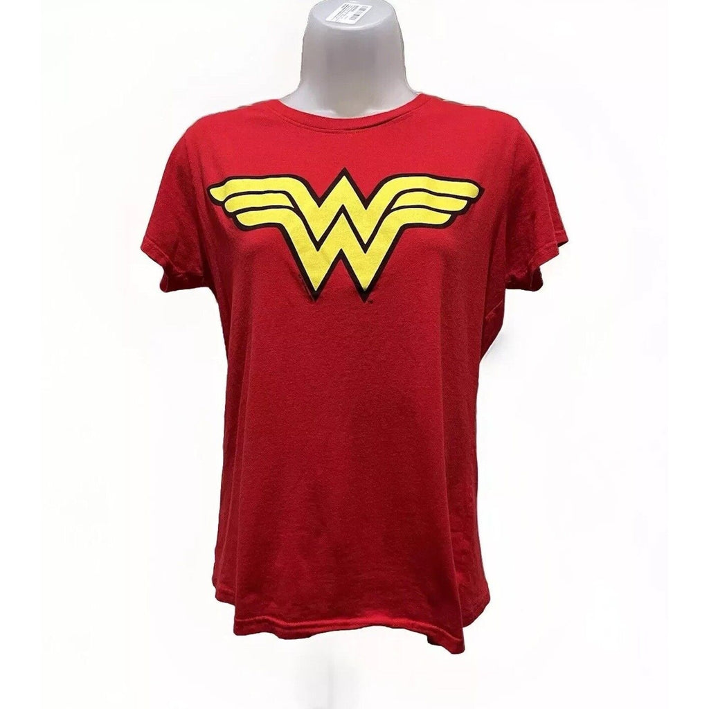 Wonder Women Size Small T-Shirt, Red w/ yellow WW Logo