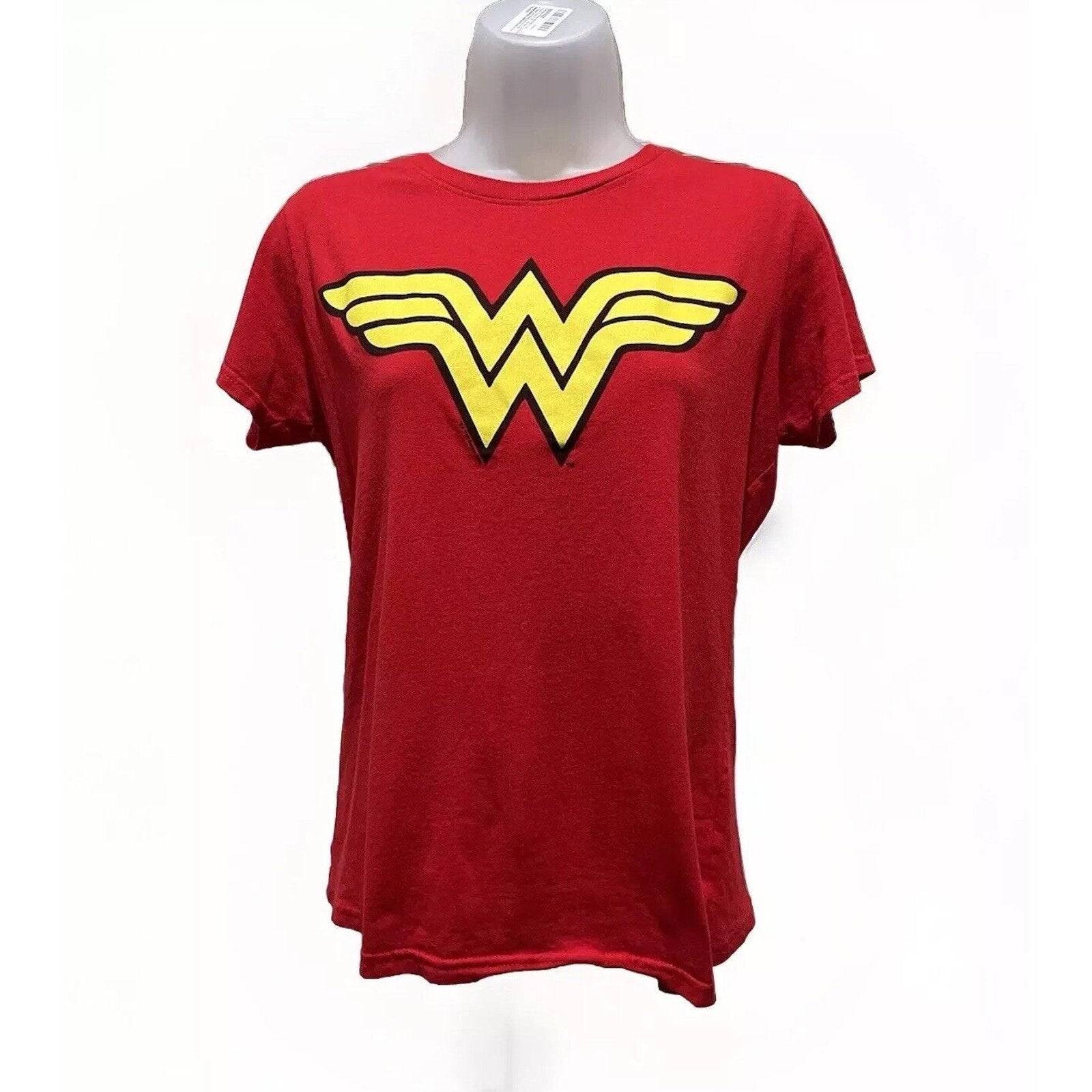 Wonder Women Size Small T-Shirt, Red w/ yellow WW Logo