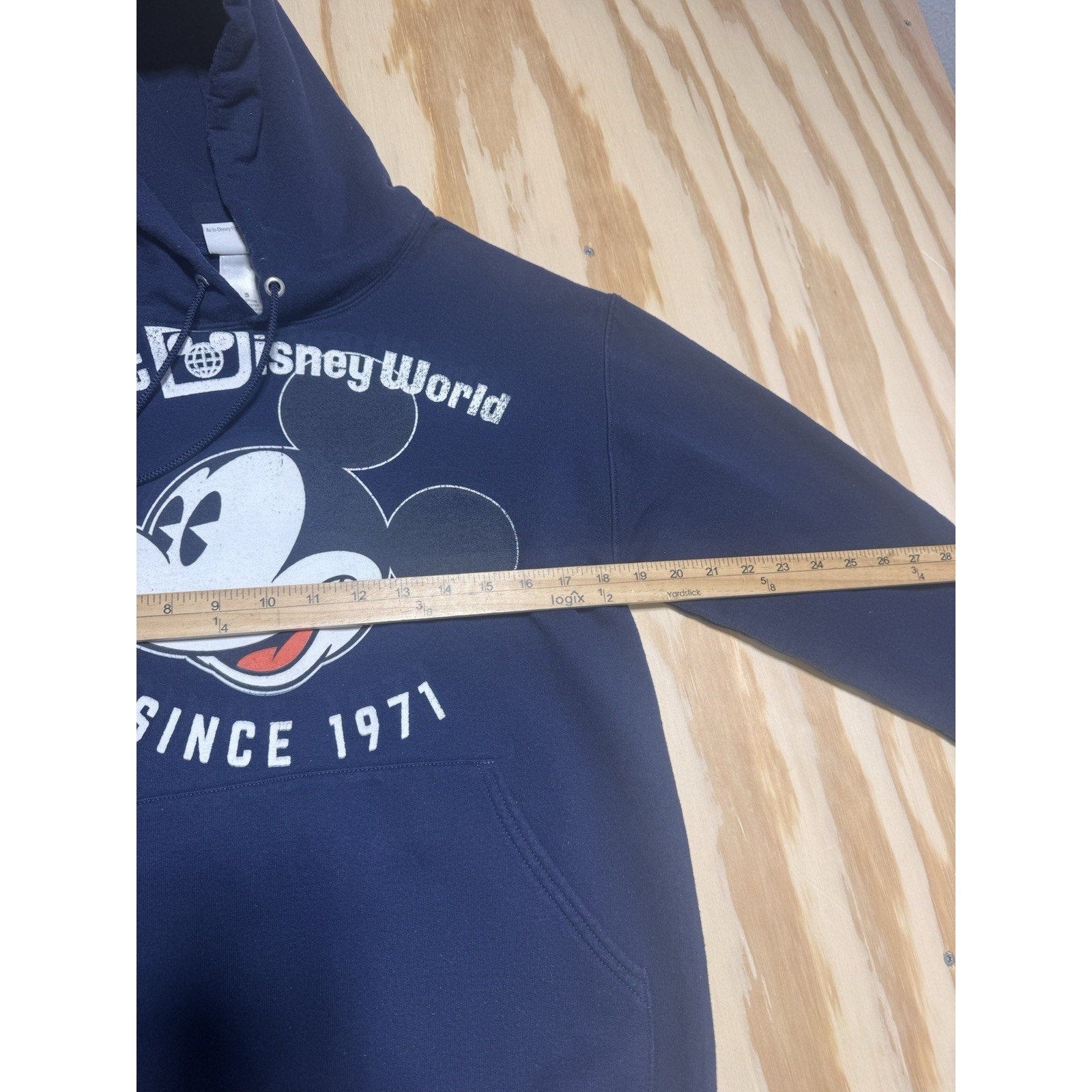 Disney Parks Walt Disney World Mickey Mouse Hoodie Since 1971 Blue Pullover S