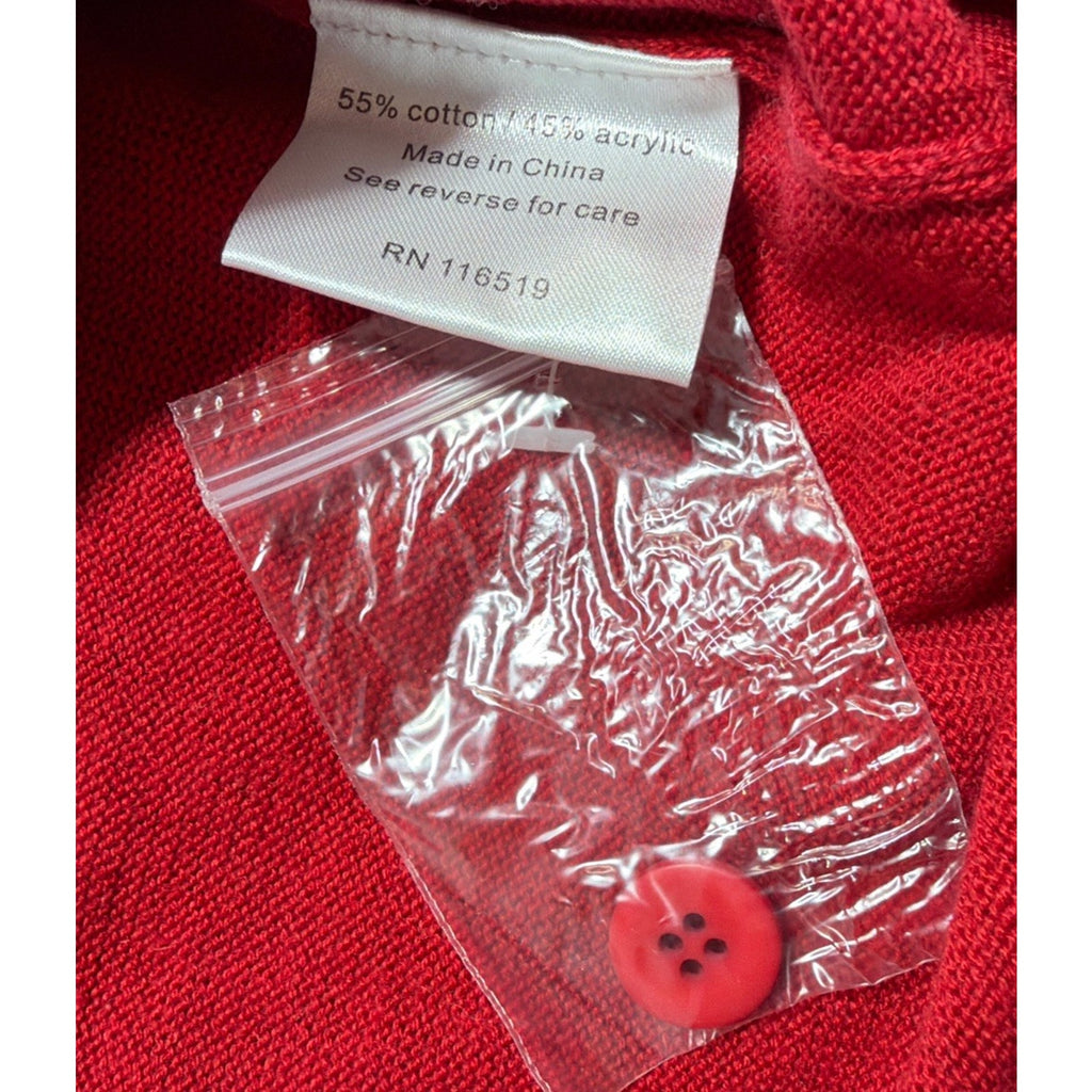 VTG Lavane New York Sweater Vest Mens XL Red V Neck Casual Preppy Ribbed