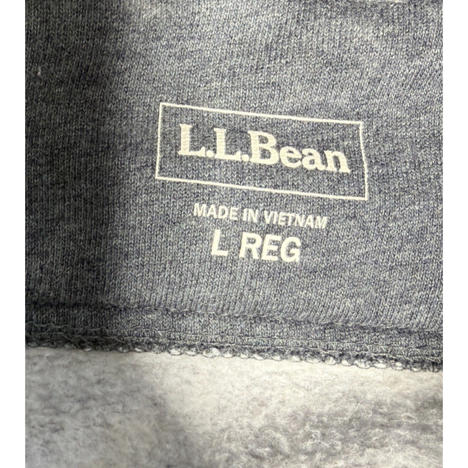 LL Bean Men’s Collared Knit Cotton 254673 Pullover Fleece Sweater 1/4 Zip Size L