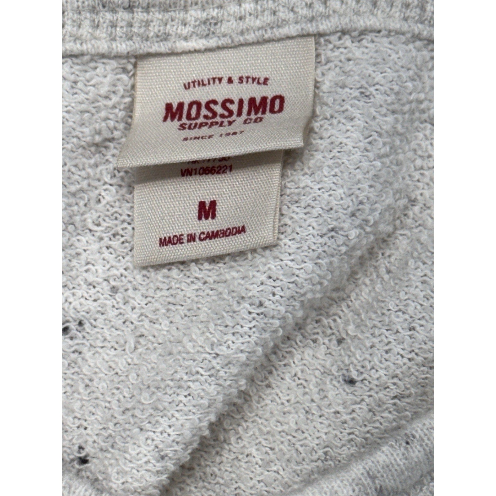 Mossimo Supply Athletic Fit Heather Gray Medium Long Sleeve Crew Neck Pocket