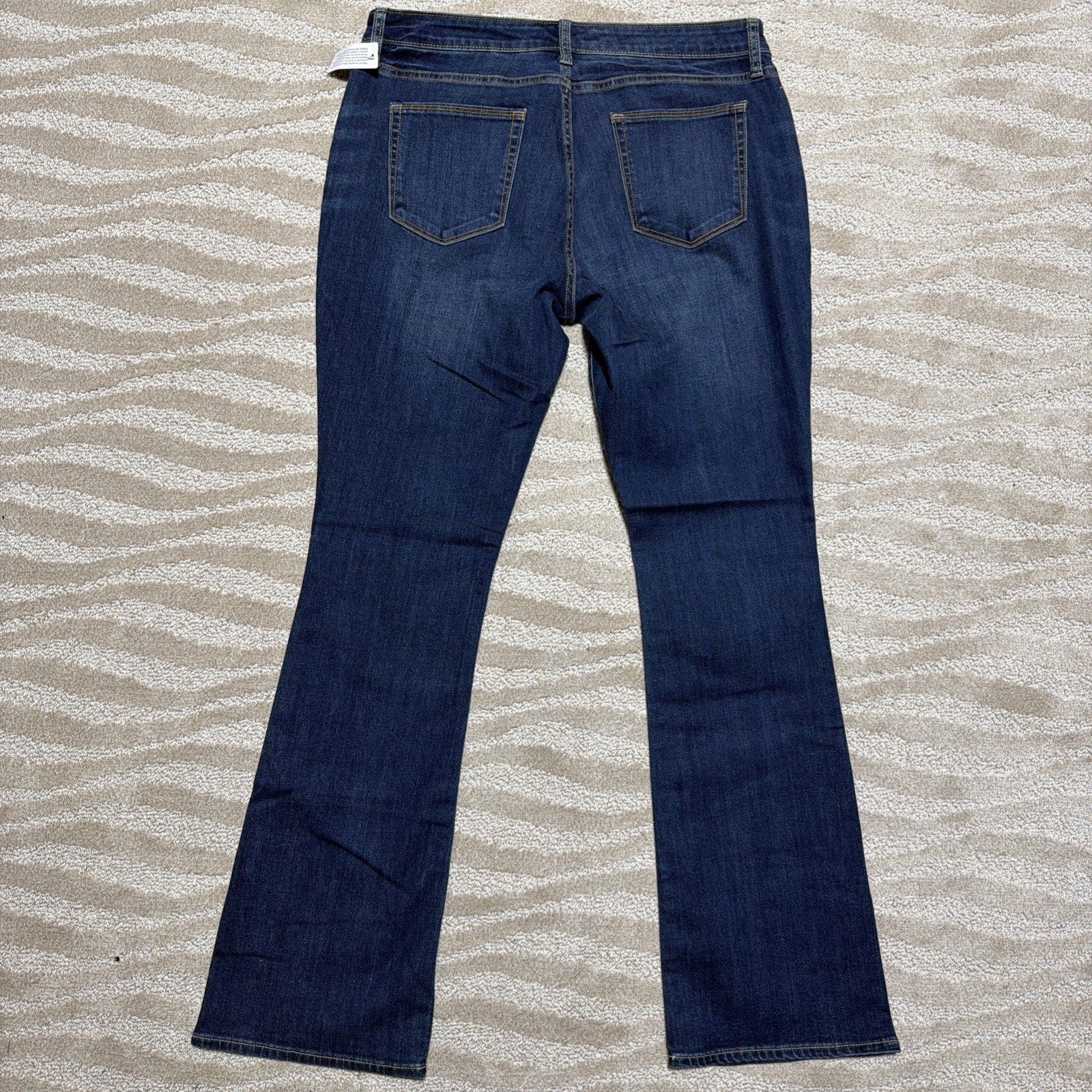 Arizona Jean Co Mid Rise Bootcut Jeans Womens Size 15 Dark Wash Stretch NWT