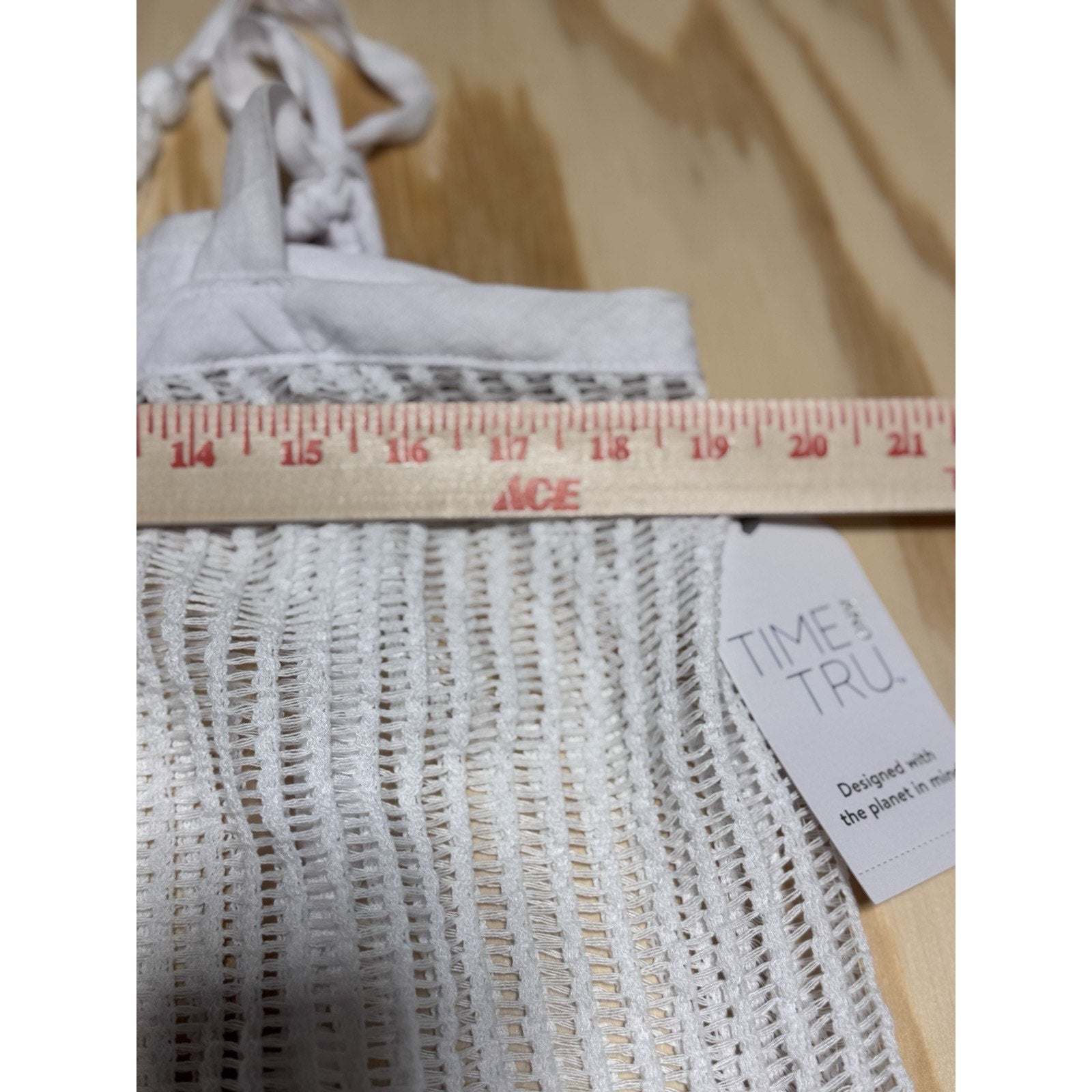 Time and Tru Women's White Striped Button Up Dress Size L