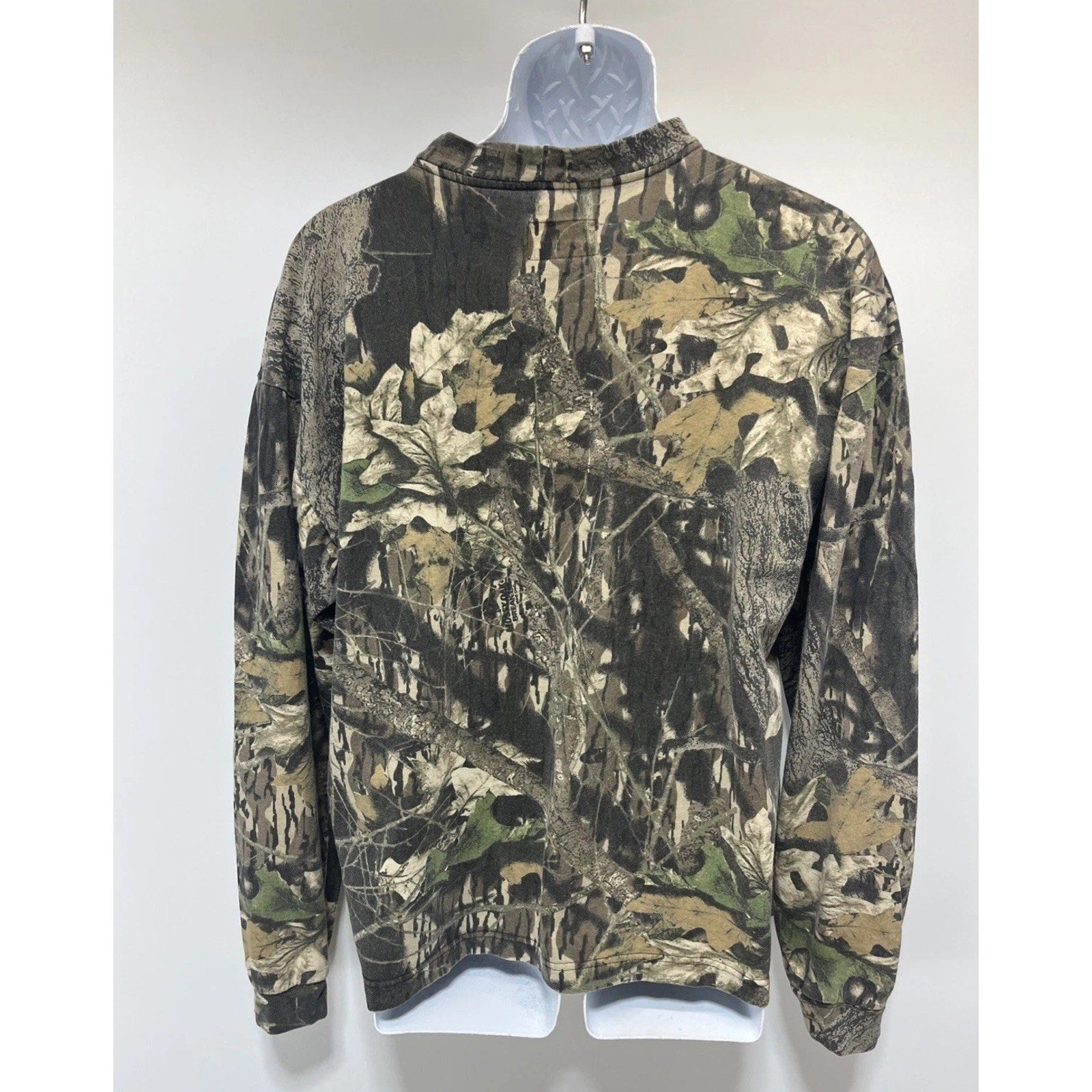Vintage Mossy Oak Duxbak Full Foliage Long Sleeve Shirt Mens XL Mock Neck