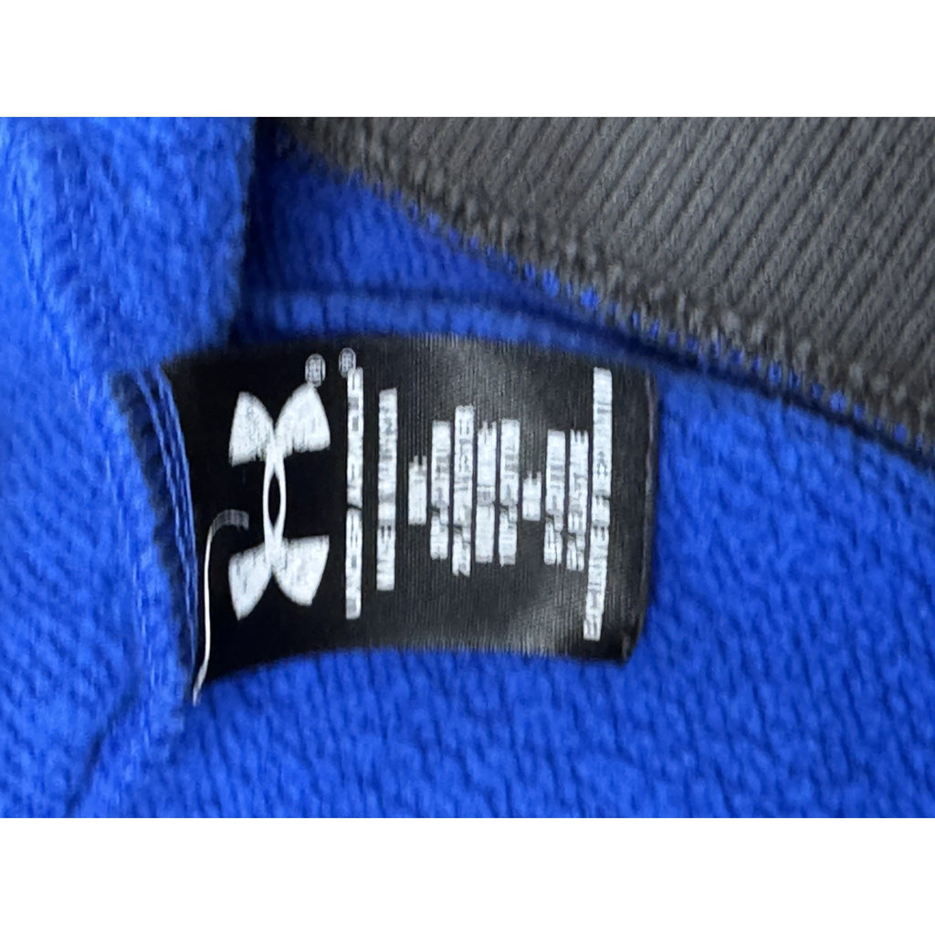 Under Armour Hoodie Jacket Men's Large Loose Fit Logo Full Zip Blue And Black