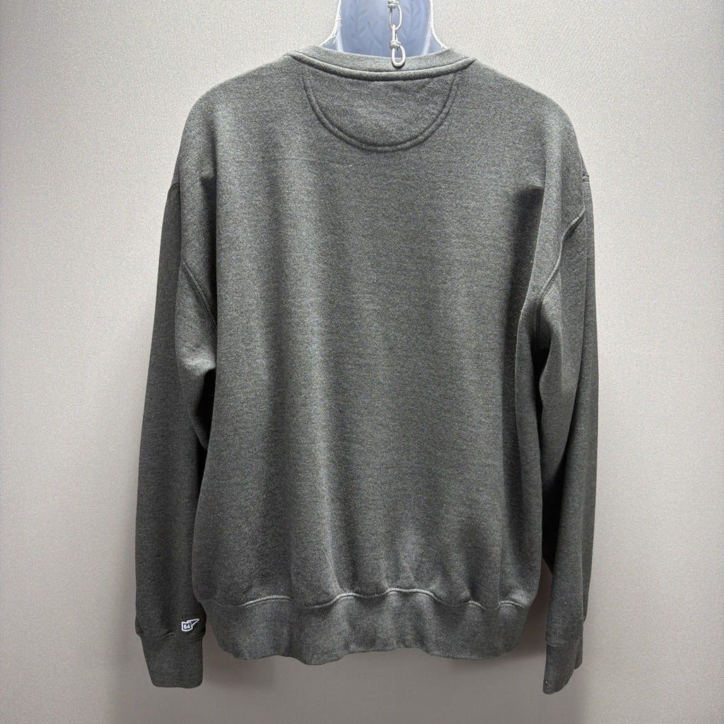 Alaska Crewneck Super Soft Fleece Sweatshirt Blue 84 Mens XL Grey