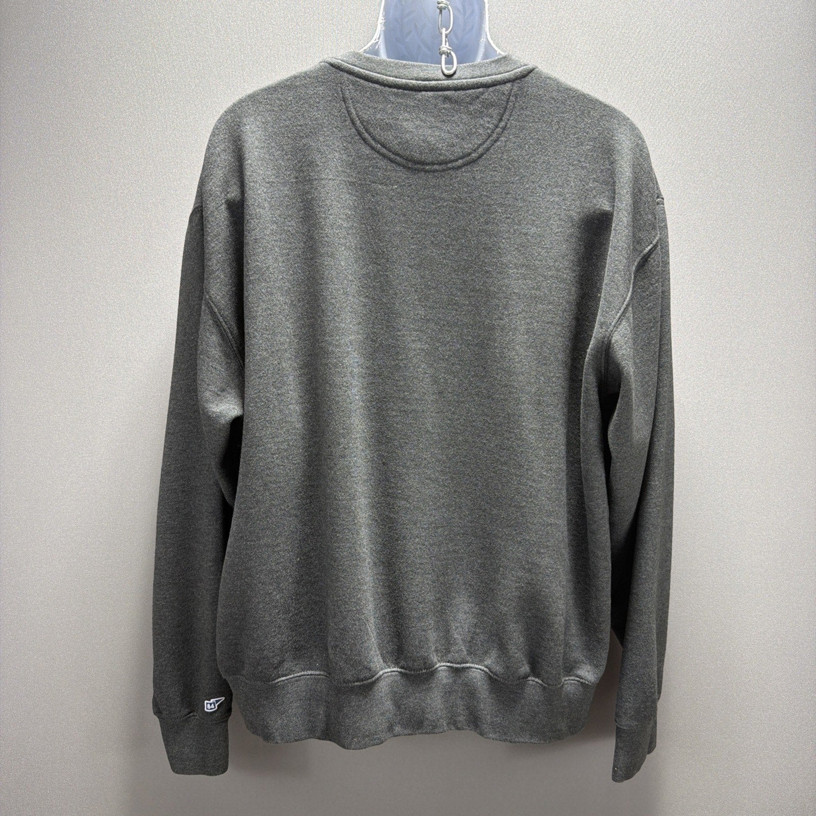 Alaska Crewneck Super Soft Fleece Sweatshirt Blue 84 Mens XL Grey