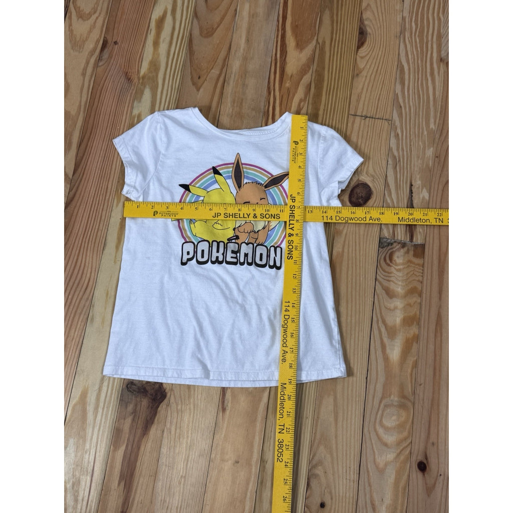 Girls Pokémon Short Sleeve Tee Girls Large 10/12 White