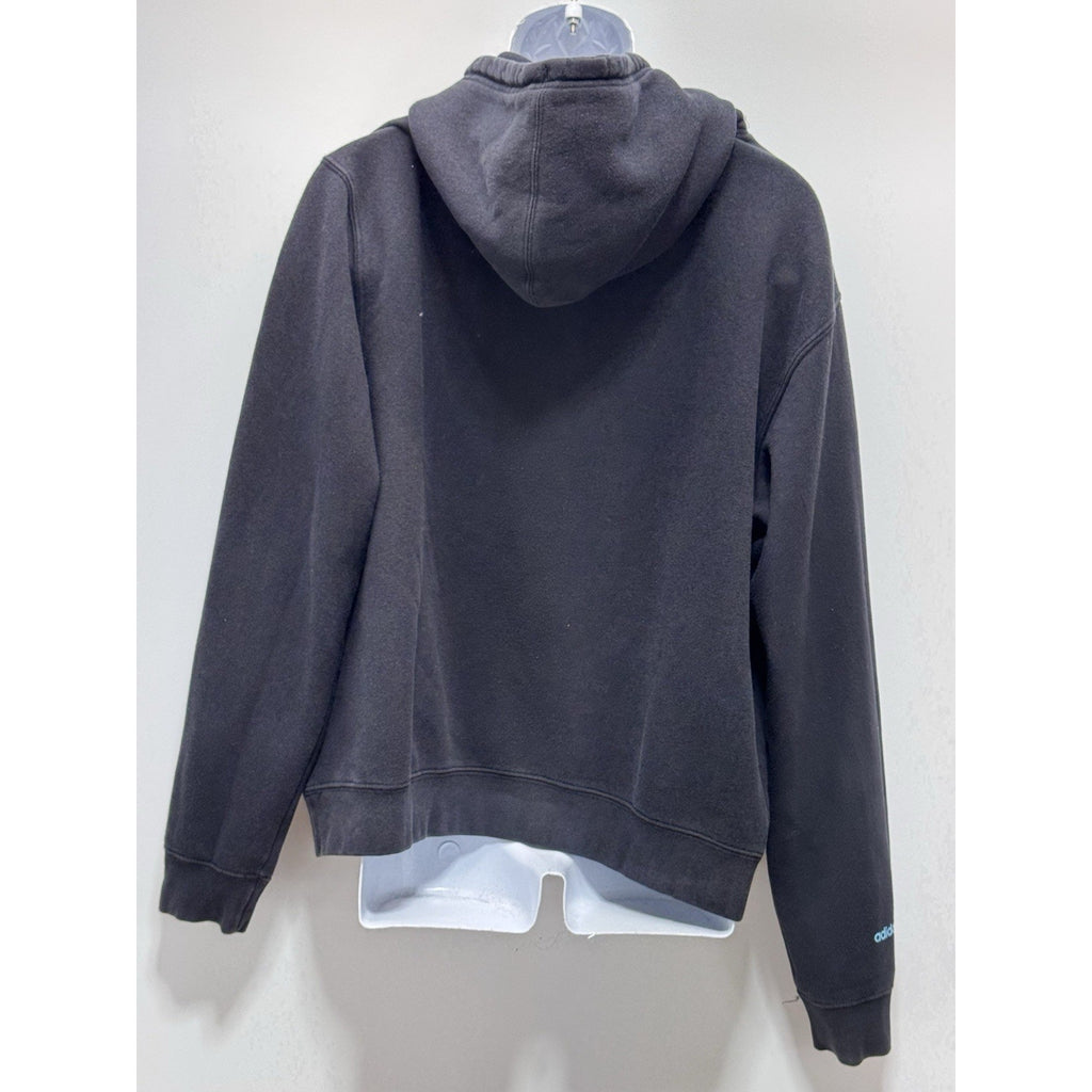 ADIDAS Originals Hoodie Peace Sign Trefoil Logo Fleece Sweatshirt Size L