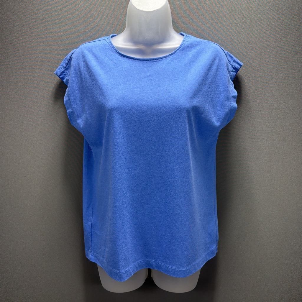 LOFT-Modern Wedge Tee-Size XS Blue