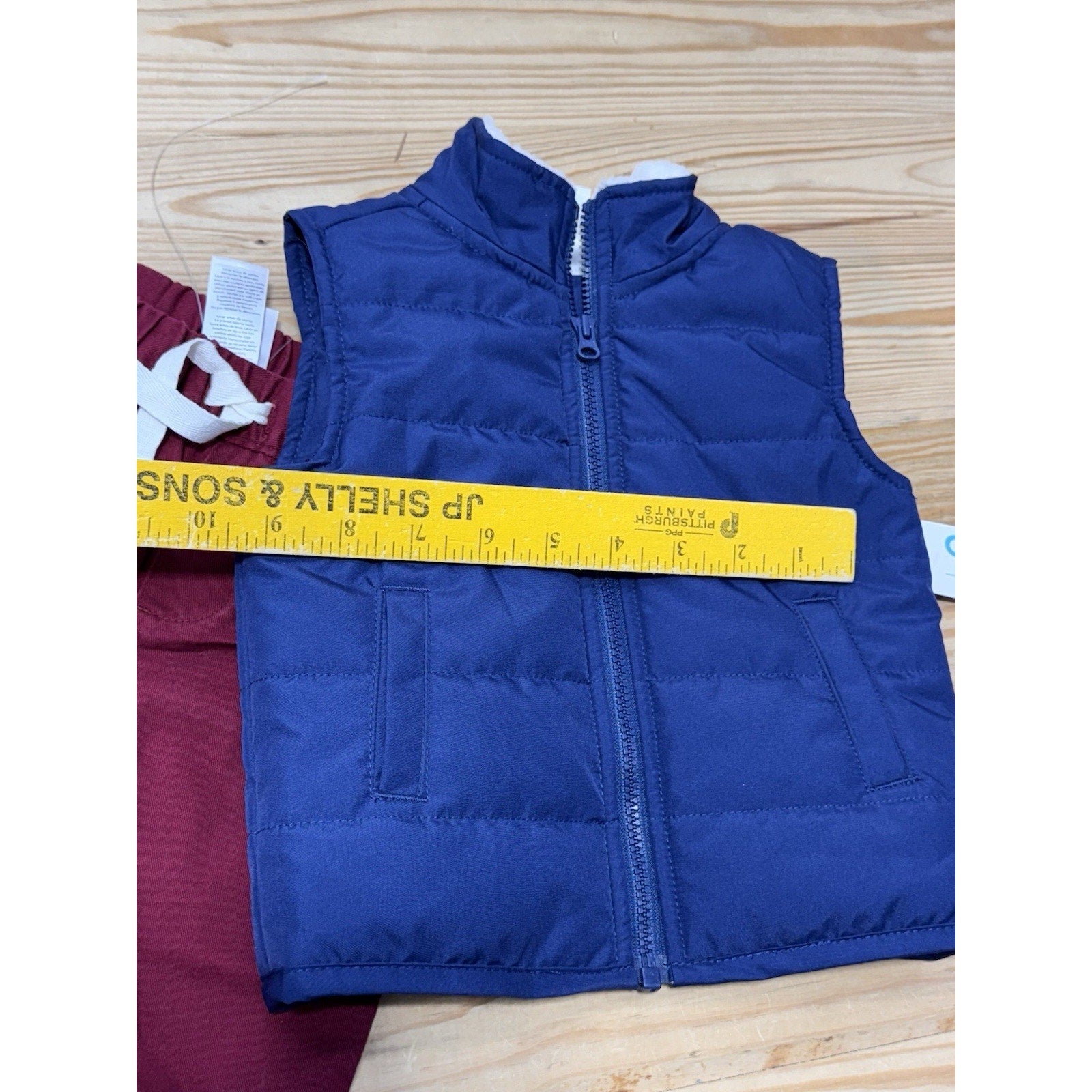 Carter's Baby Boy Blue Winter Puffy Vest Jacket With Jogger Pants Size 9 Months