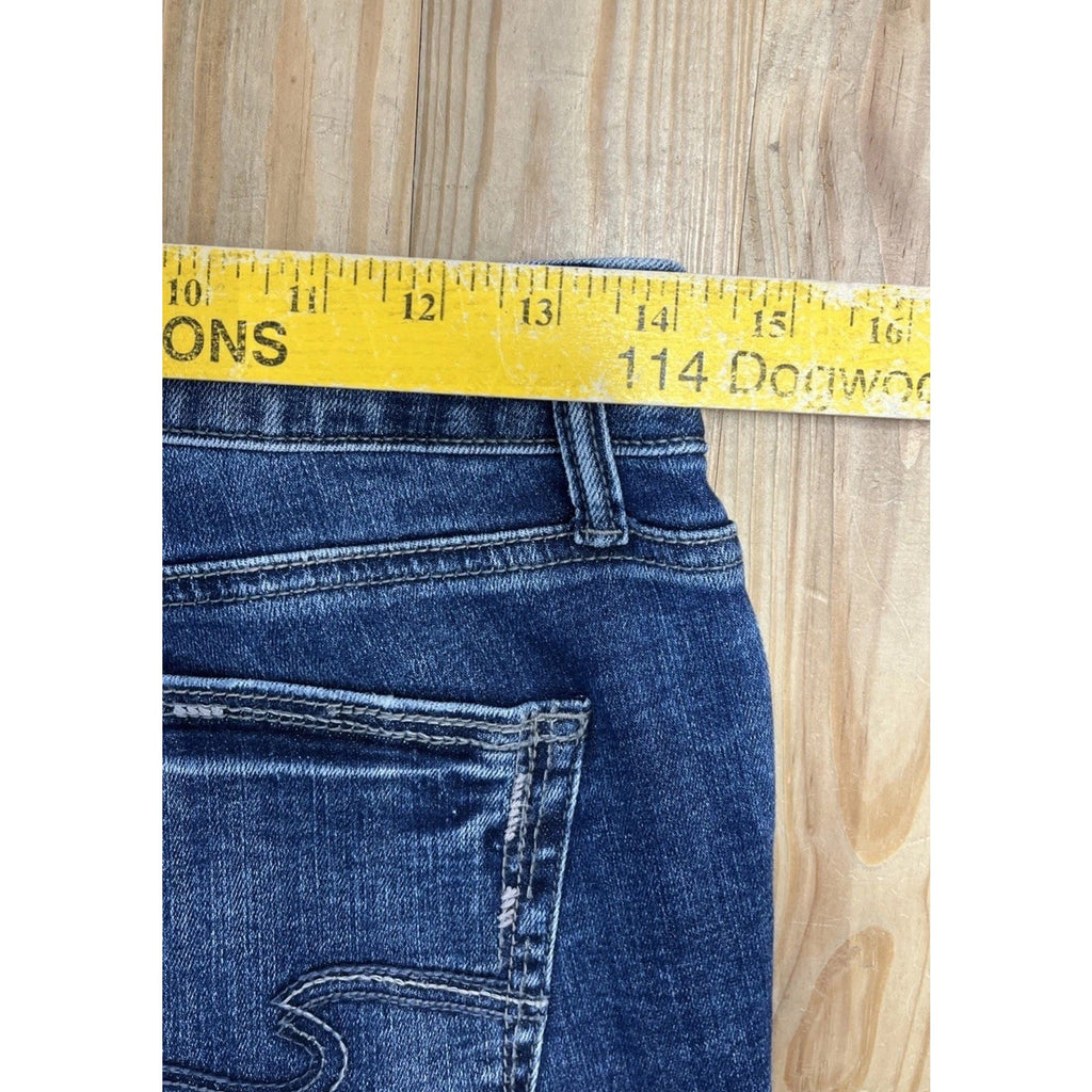 Silver Jeans Suki Capri Cotton Blend Selvedge Denim Women's Size 28x23.5