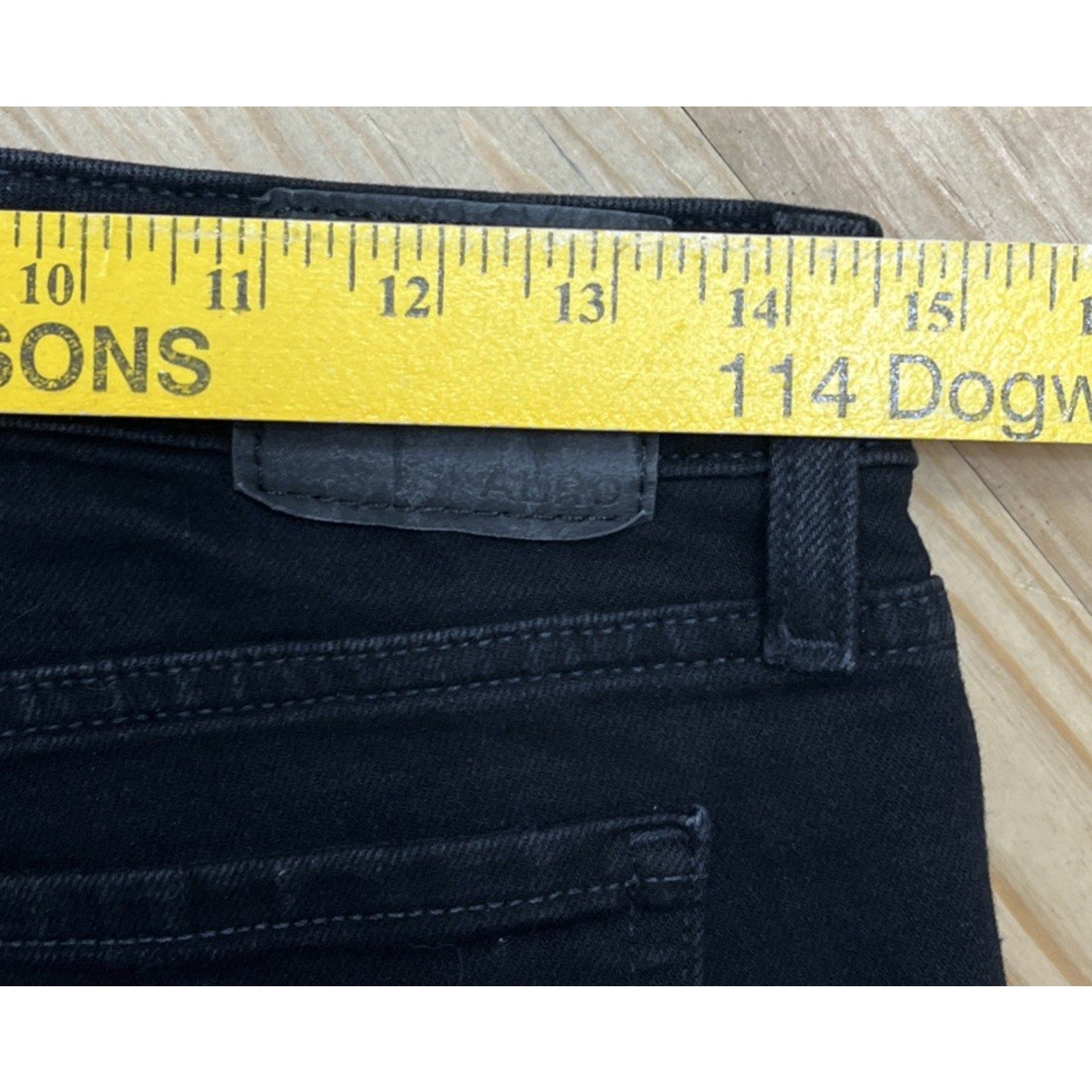 AERO Aeropostale Black Jeans Womens Reg Stretch Mid Rise Boot Cut Size 8 Short