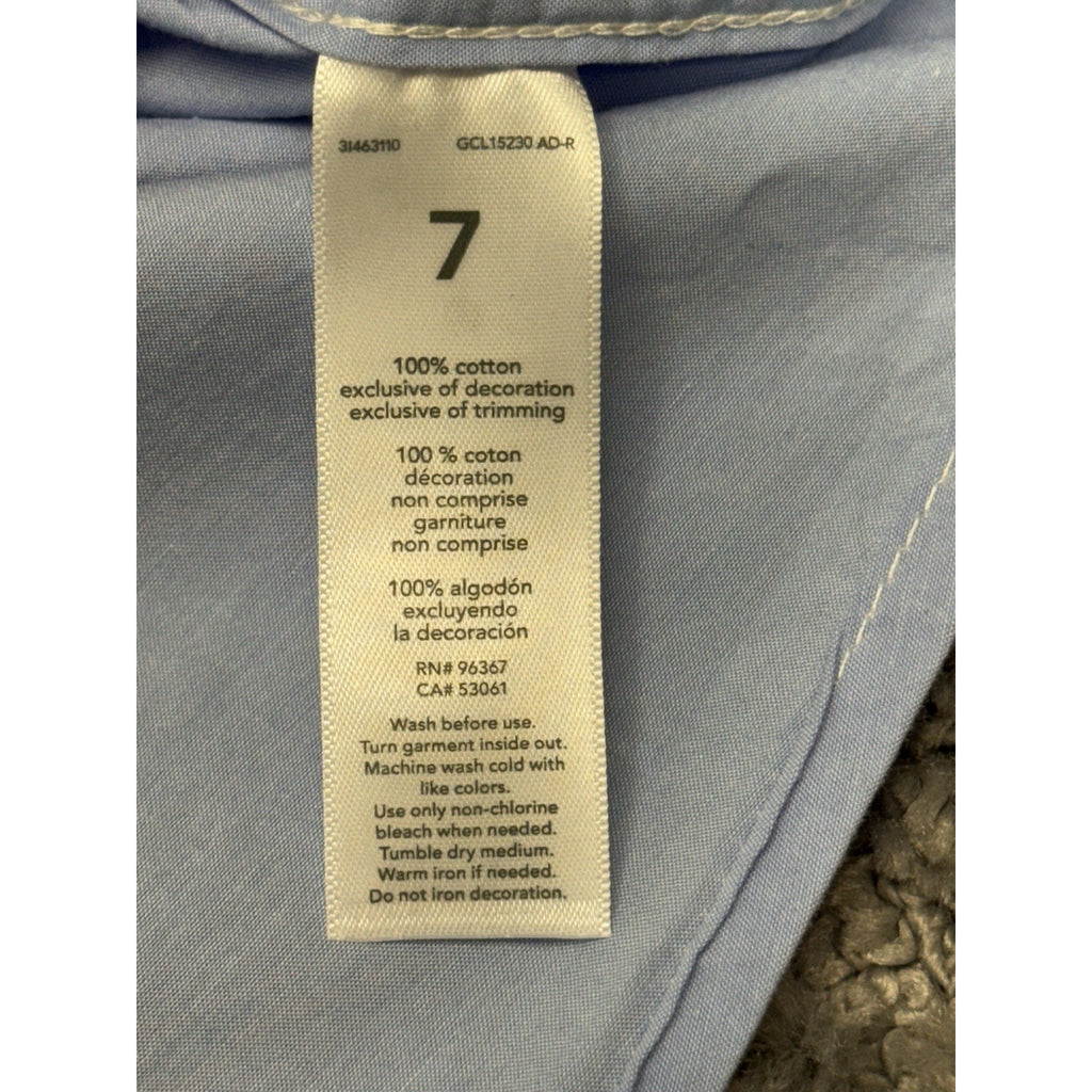 Oshkosh Boys Size 10 Blue Button Down Shirt Long Sleeve NWT