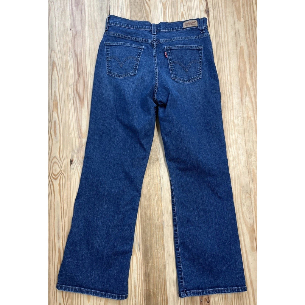 Levi's 512 Perfectly Slimming Bootcut Jeans Women's 12 S Blue Stretch Denim