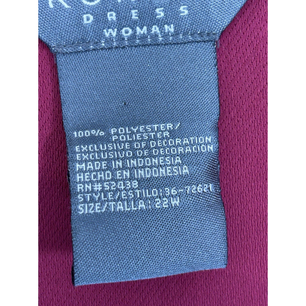 KORET Size22W Pink Sleeveless Career Top .