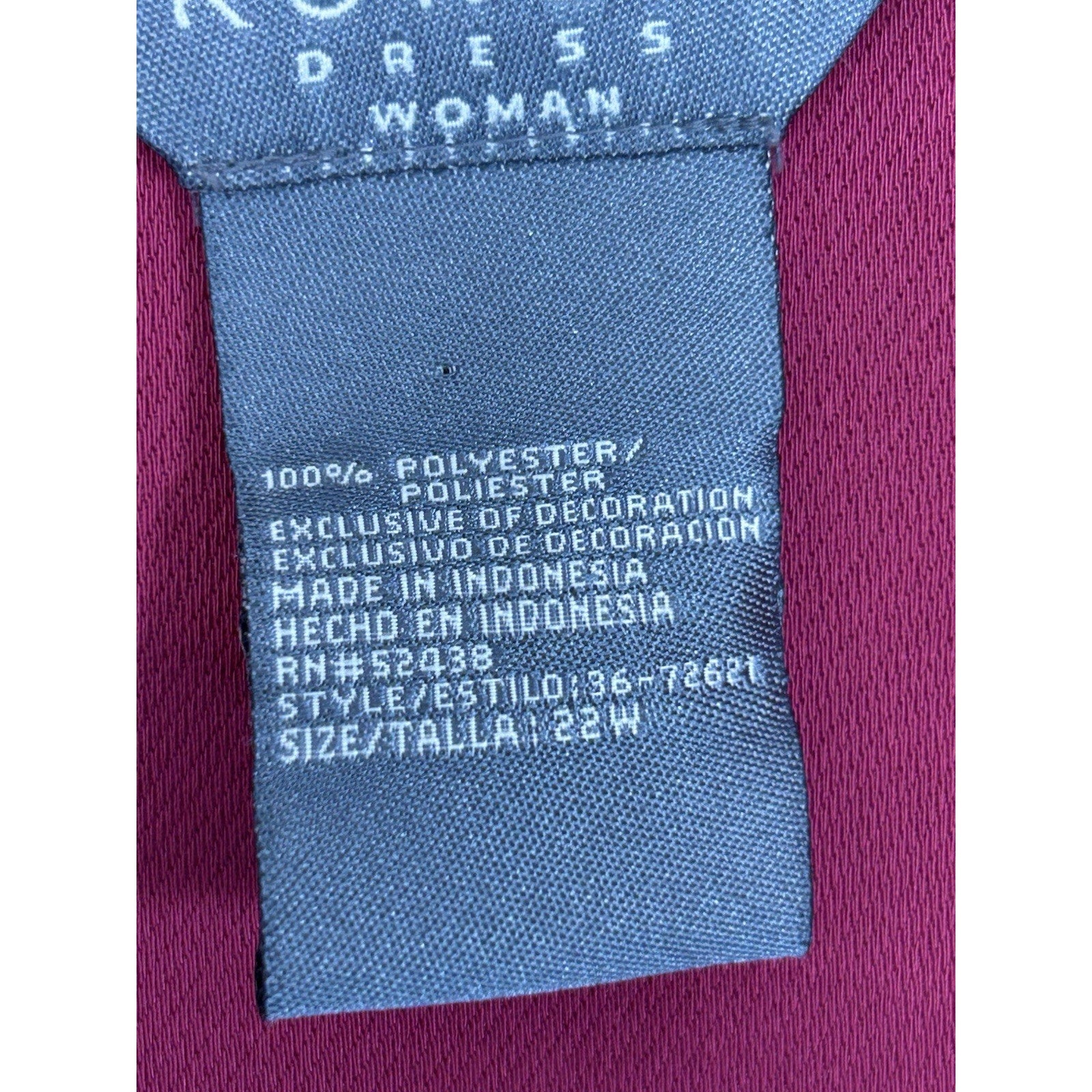 KORET Size22W Pink Sleeveless Career Top .