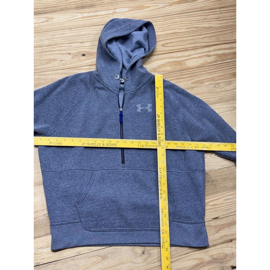 UNDER ARMOUR COLDGEAR Loose Blue Hoodie Sweatshirt men’s Size Small No Drawstrin