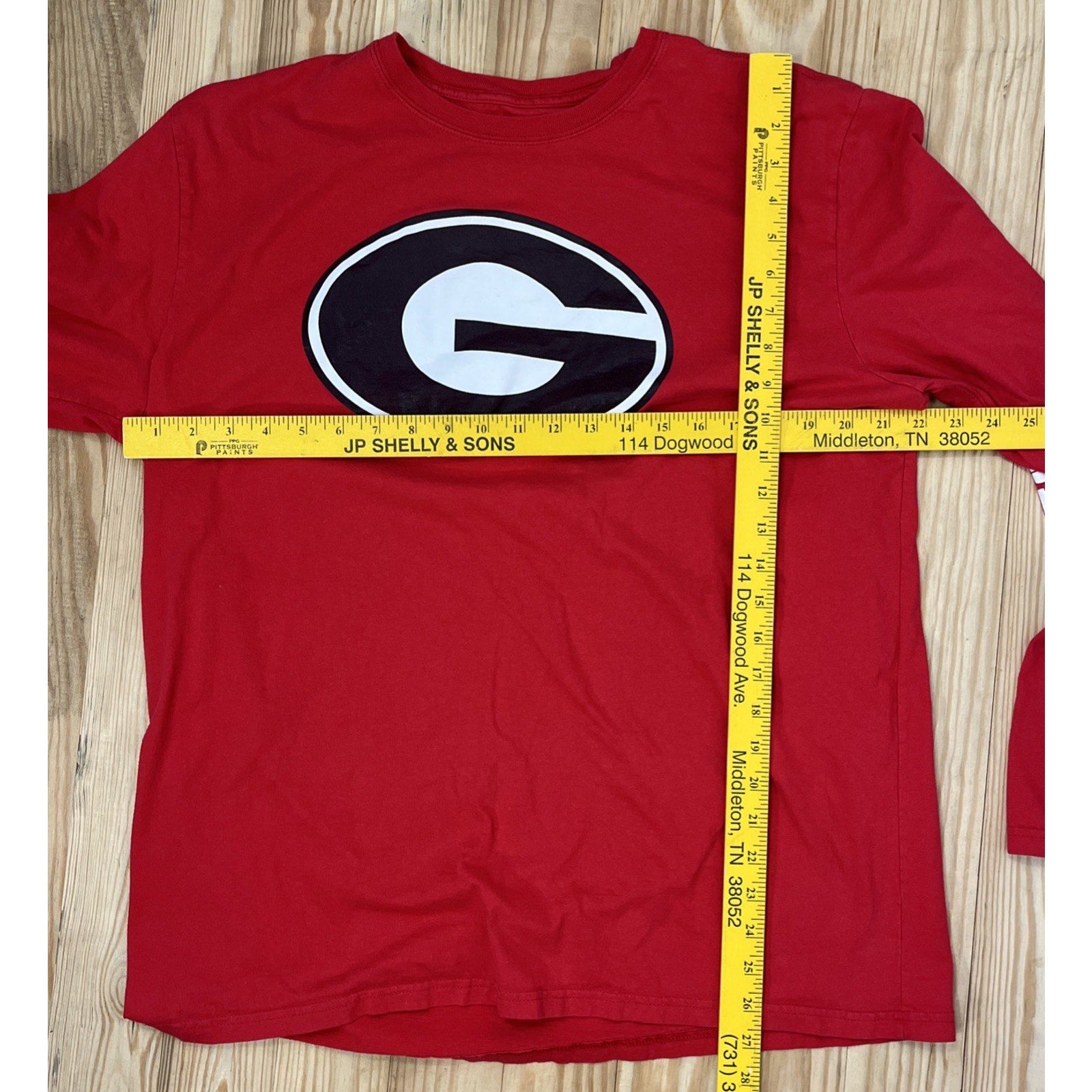 Box Seat Georgia Bulldogs Red Longsleeve T Shirt Size XL