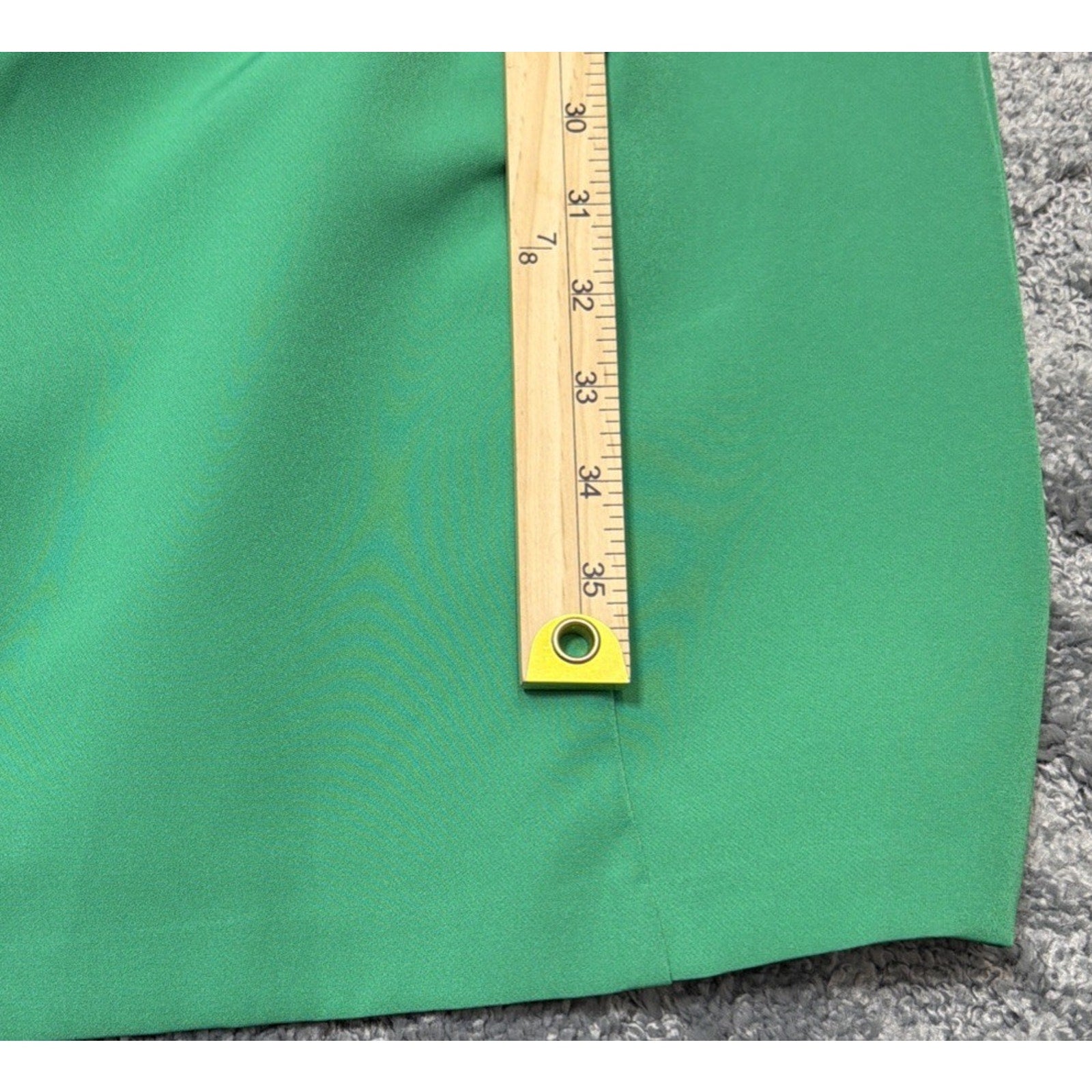 Vince Camuto Women's Green Laguna Crepe Bodycon Front-Ruffle Dress Size 4