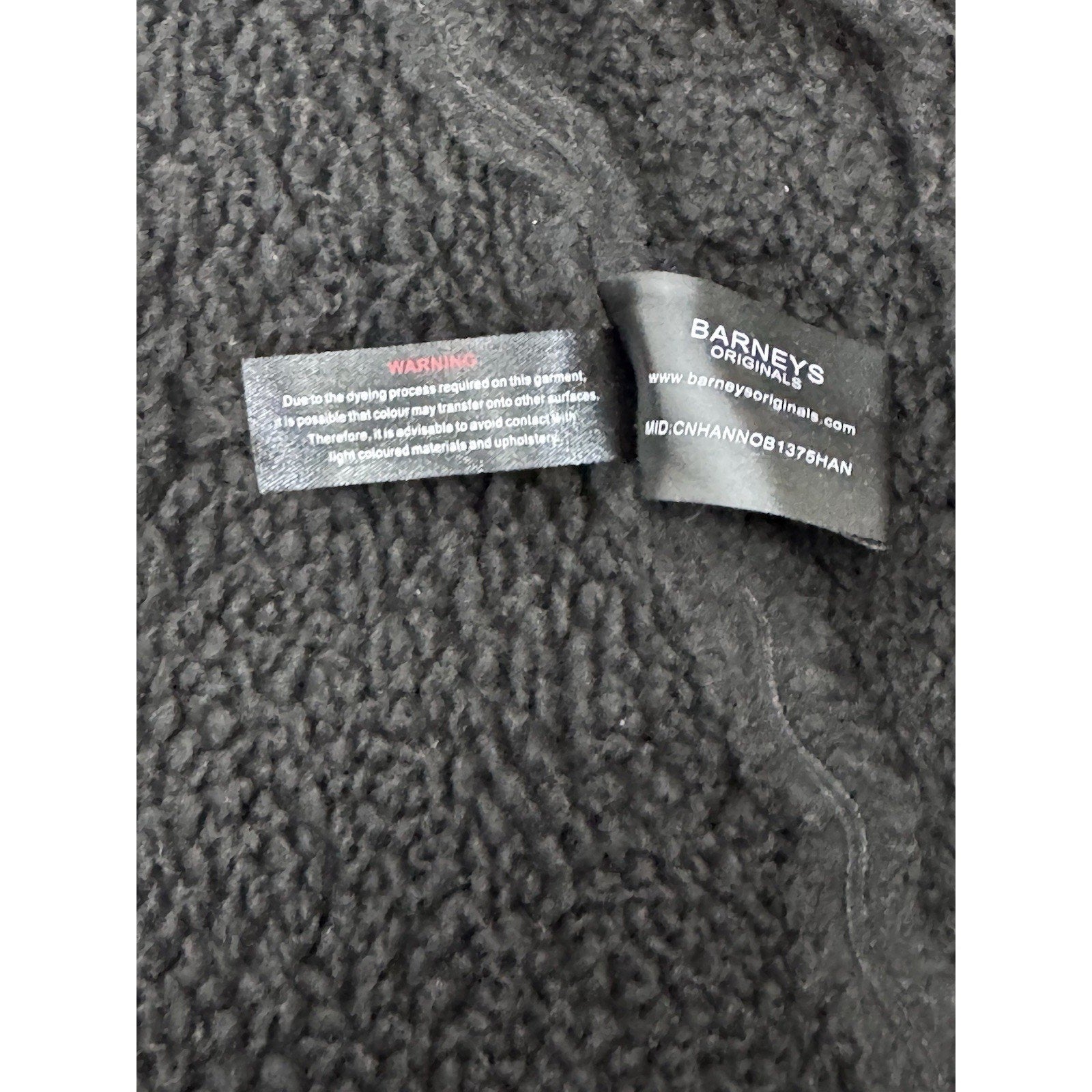 Men’s ‘Barneys Originals’ Faux Leather Shearling Bomber Jacket, Size Medium