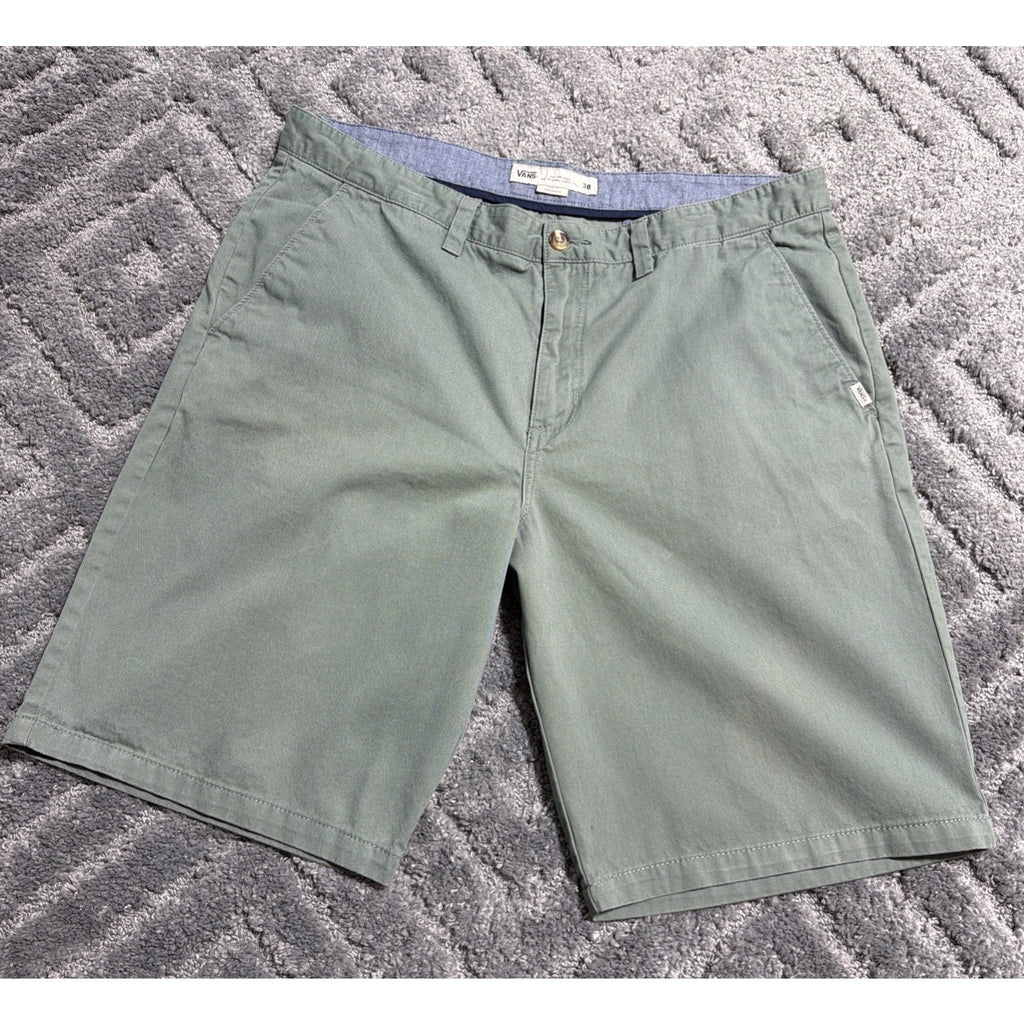 Vans Skate Shorts Mens 38 Green Stretch Skate Streetwear Grunge Casual Normcore