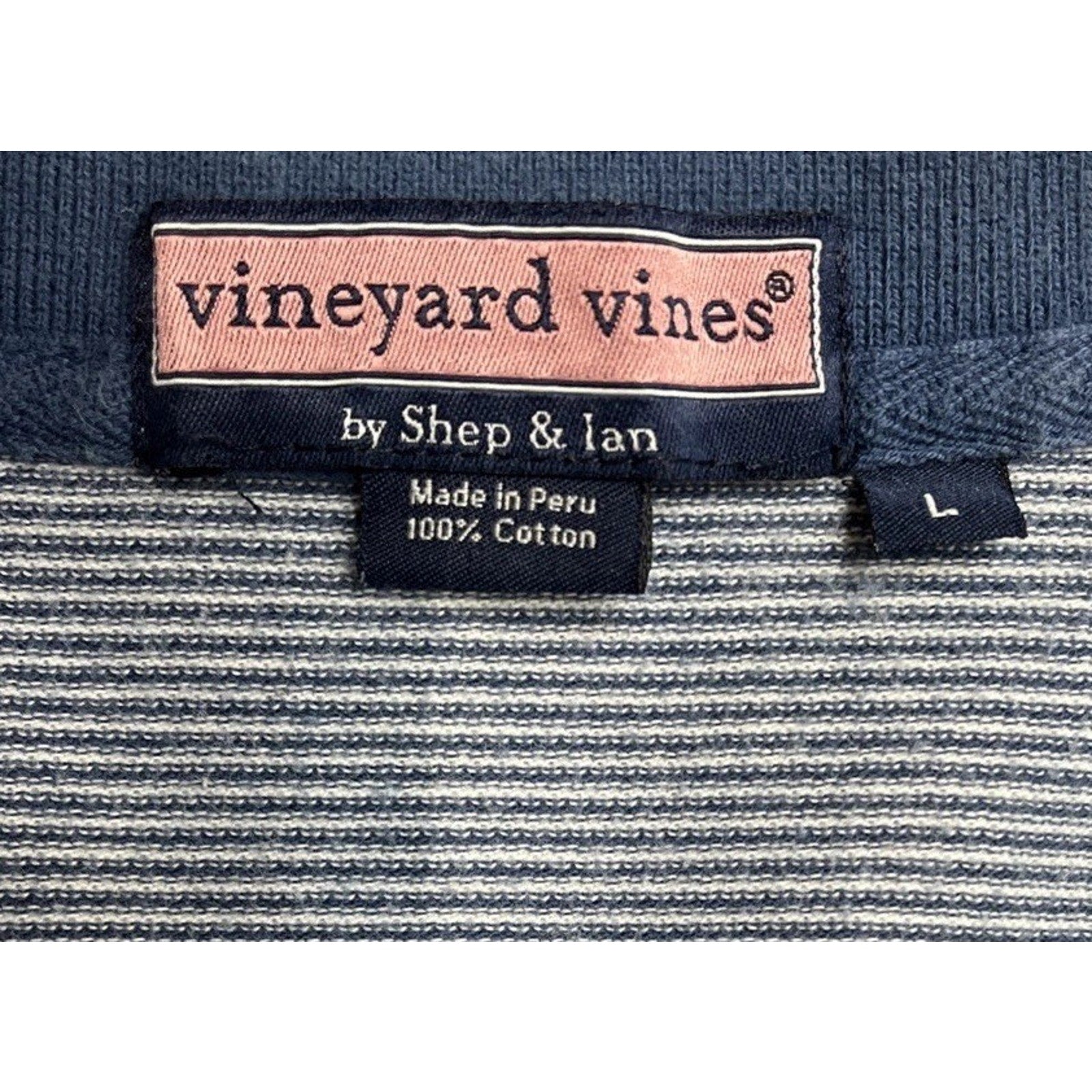 Vineyard Vines Shirt Mens L Blue Polo Preppy Golf Rugby Short Sleeve Classic