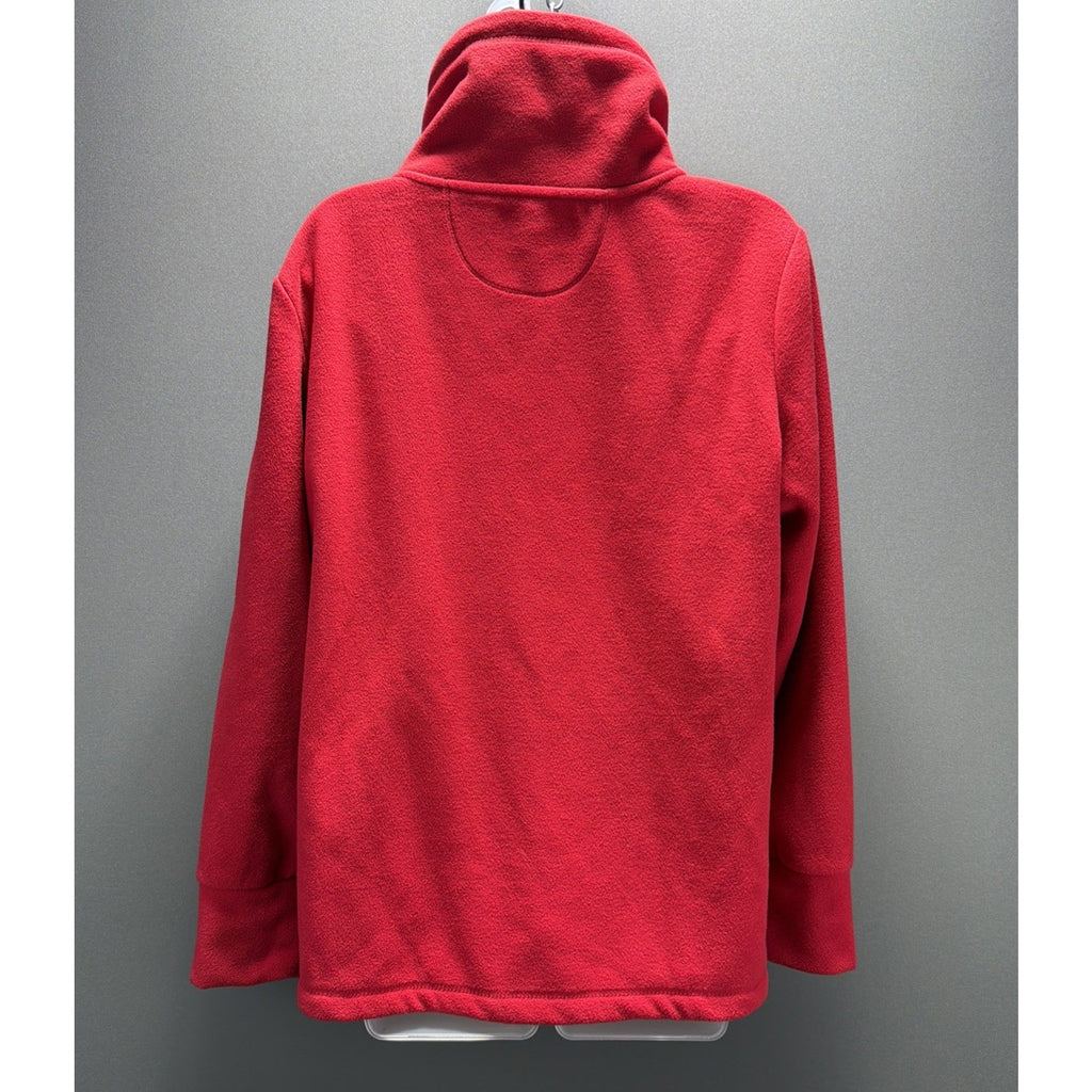 Calvin Klein Performance Women Red Fleece Track Jacket XL Smart Phone Pocket