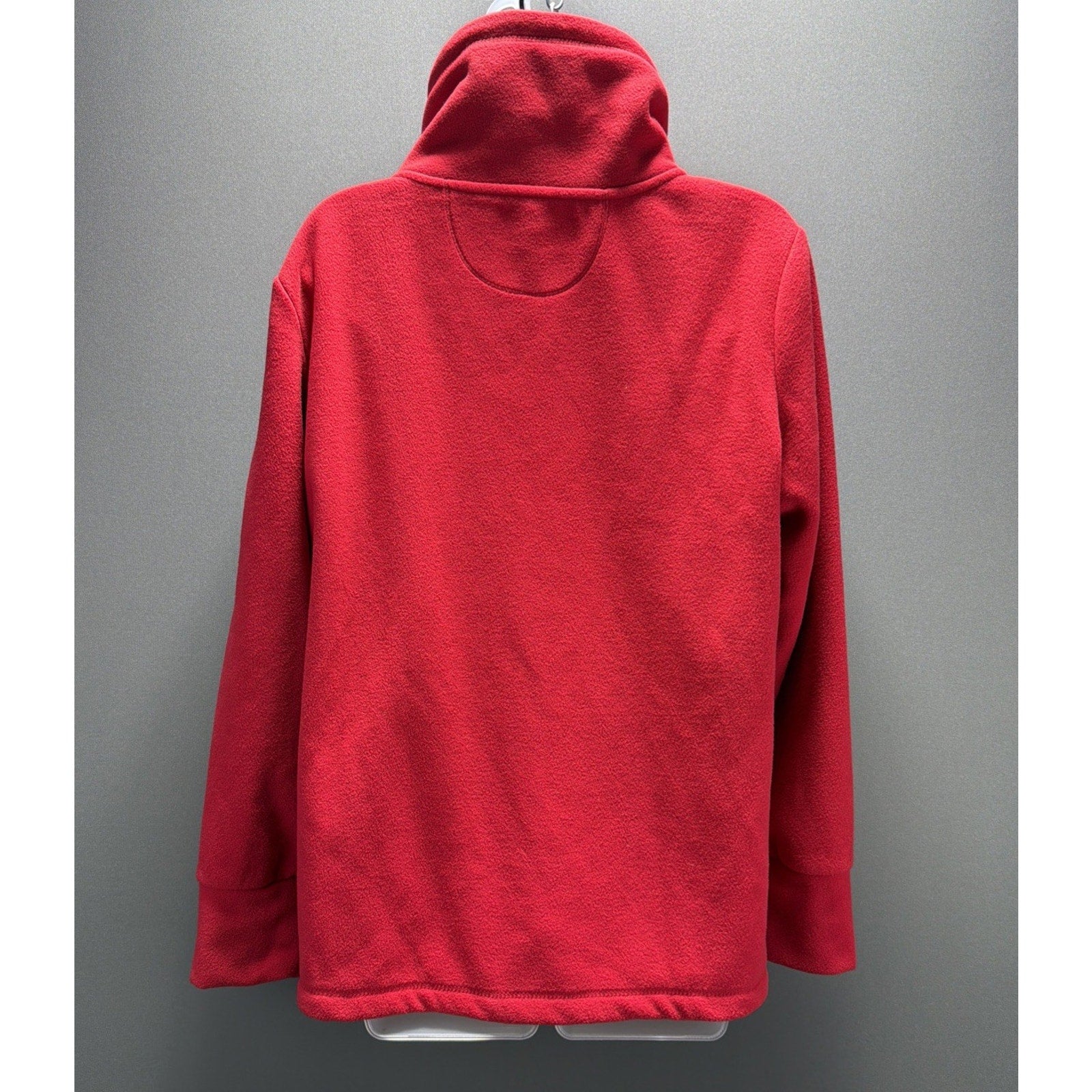 Calvin Klein Performance Women Red Fleece Track Jacket XL Smart Phone Pocket