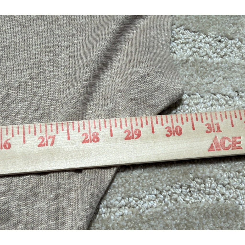 H&M XL Tan 100% Linen Oversized V-neck Short Tie Sleeve Blouse