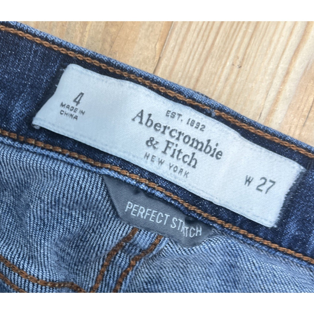 Abercrombie & Fitch Blue Distressed Perfect Stretch Jeans Women's 4 27/30