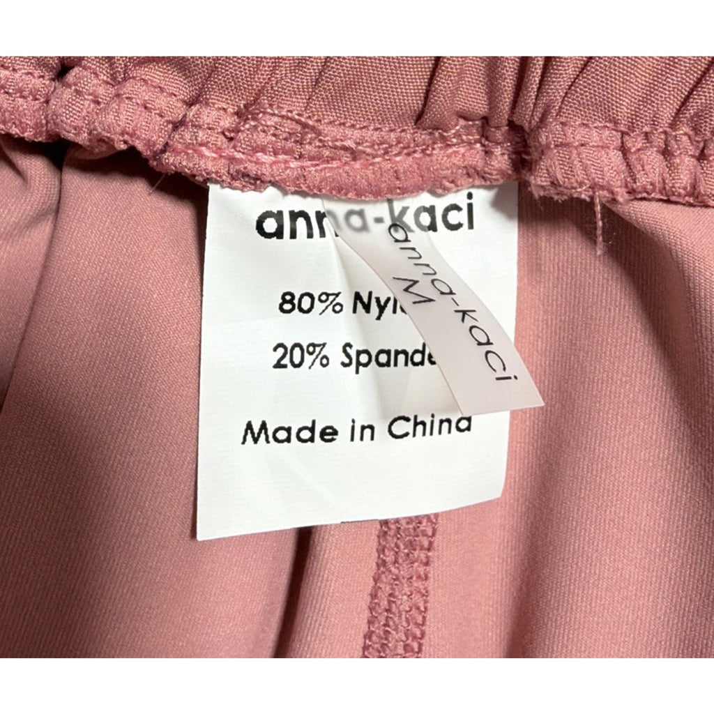 Anna Kaci Athletic Shorts Women's Pink Gym Running Yoga Workout Size M New