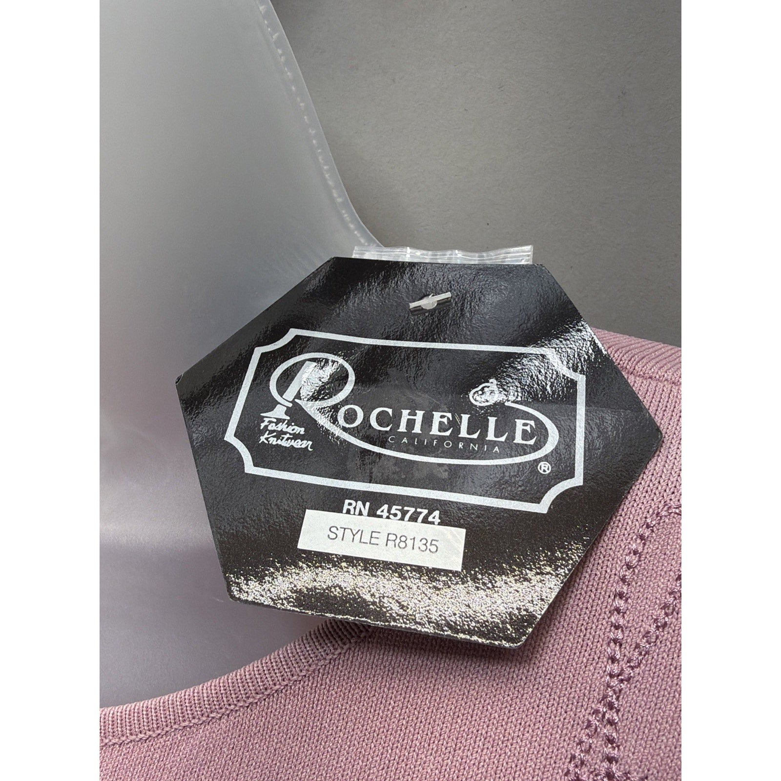 Vtg Rochelle Top Womens S Pink Floral Embroidered Embellished Long Sleeve New