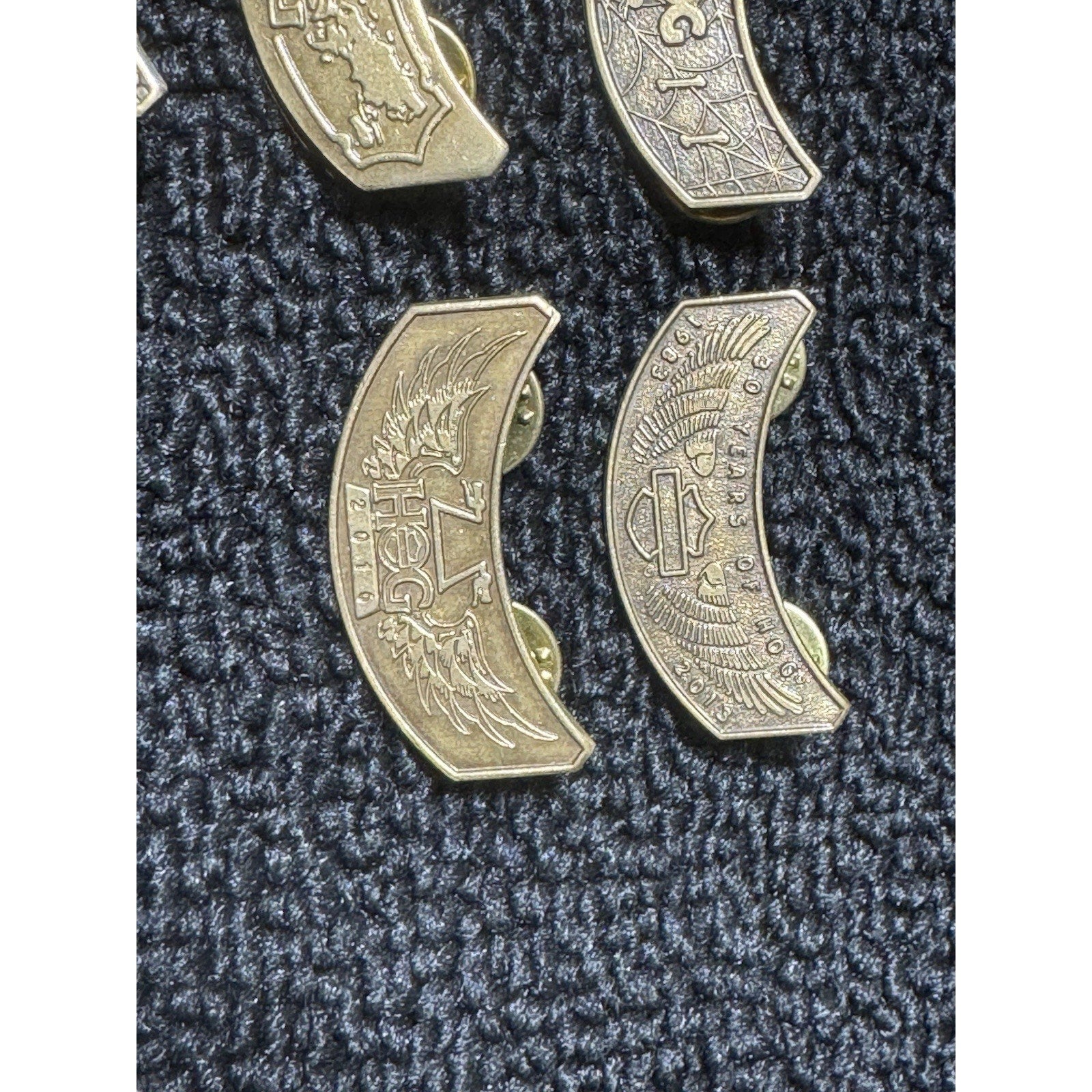 Lot 7 Harley Davidson HOG Vest Hat Lapel Pins 2008 HOCO Annual Member Rockers