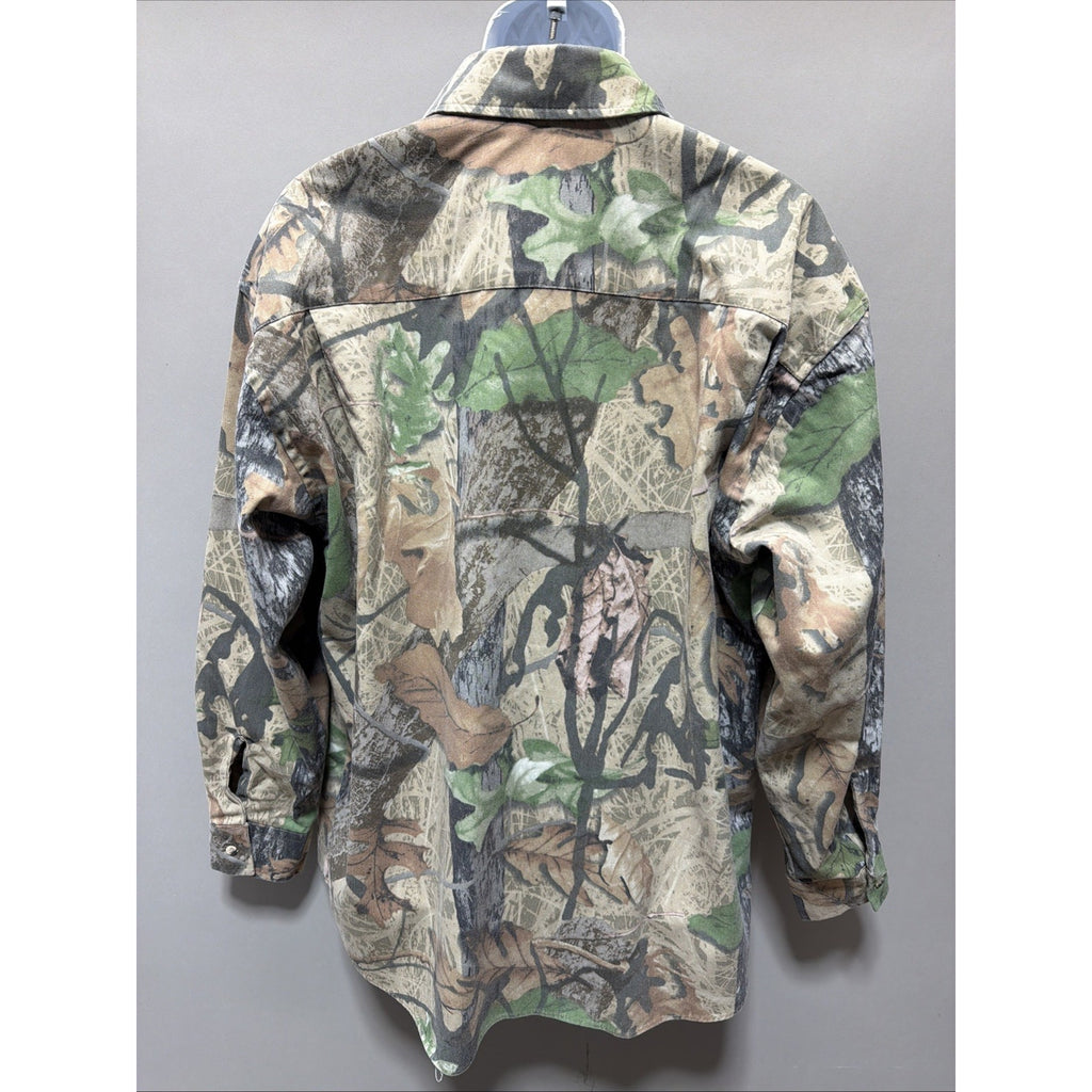 Vtg Buckthorn Mens XL Camouflage Heavyweight Button Front Shirt Made USA 2004