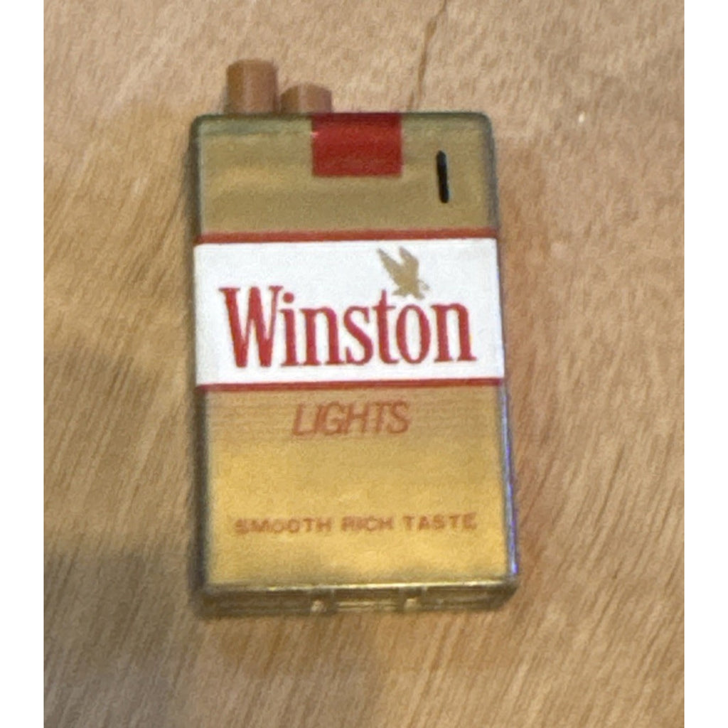 Vintage Winston Lights Gold Cigarette Lighter - still works!