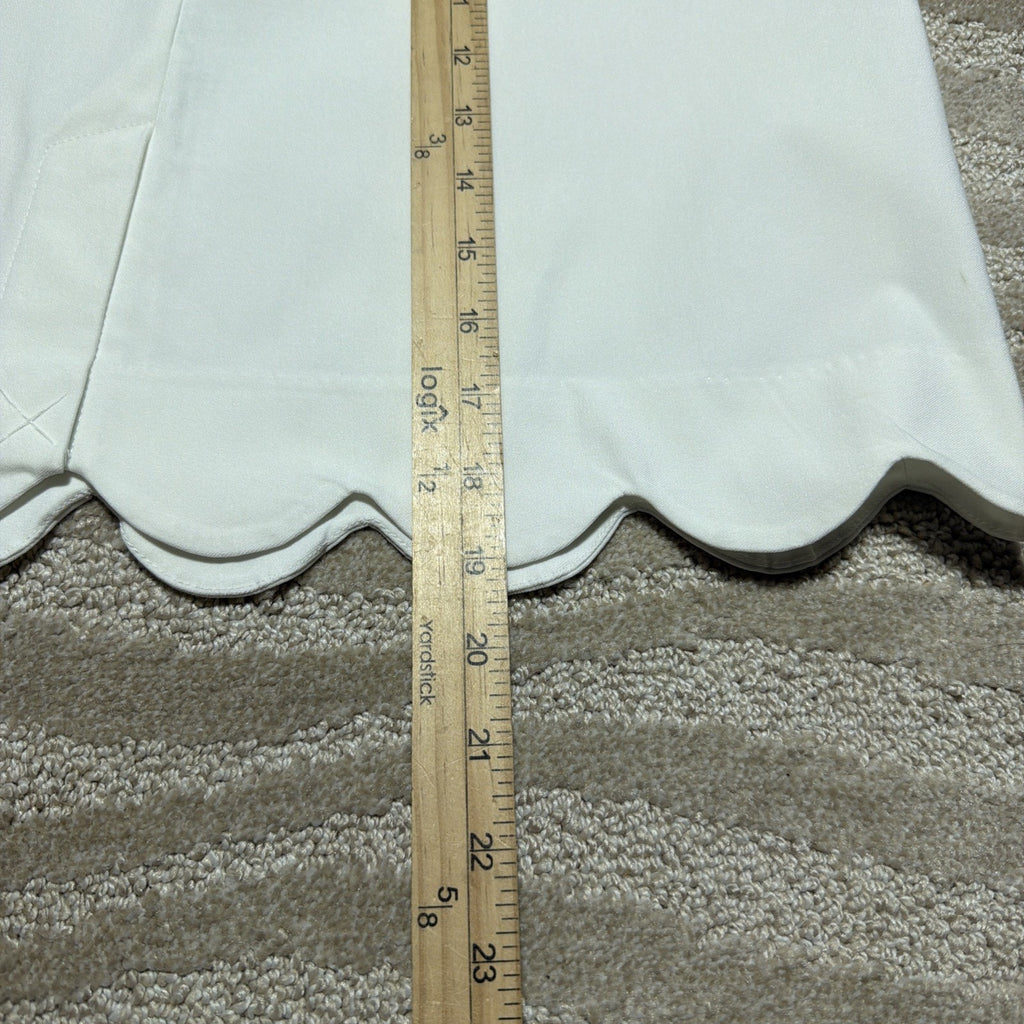 Lulu-B White Scalloped Hem Pull On Skirt Women’s Size 8 NWT Golf Resort
