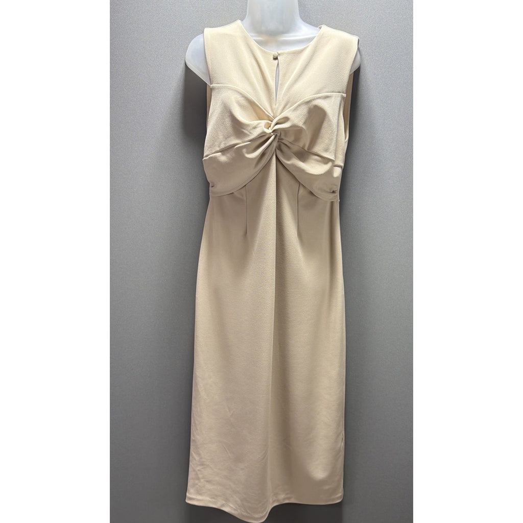 Gibson Latimer Dress Womens Large Cream Stretchy Pullover NWT