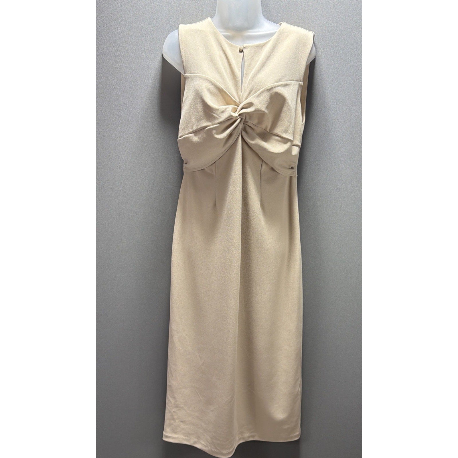 Gibson Latimer Dress Womens Large Cream Stretchy Pullover NWT