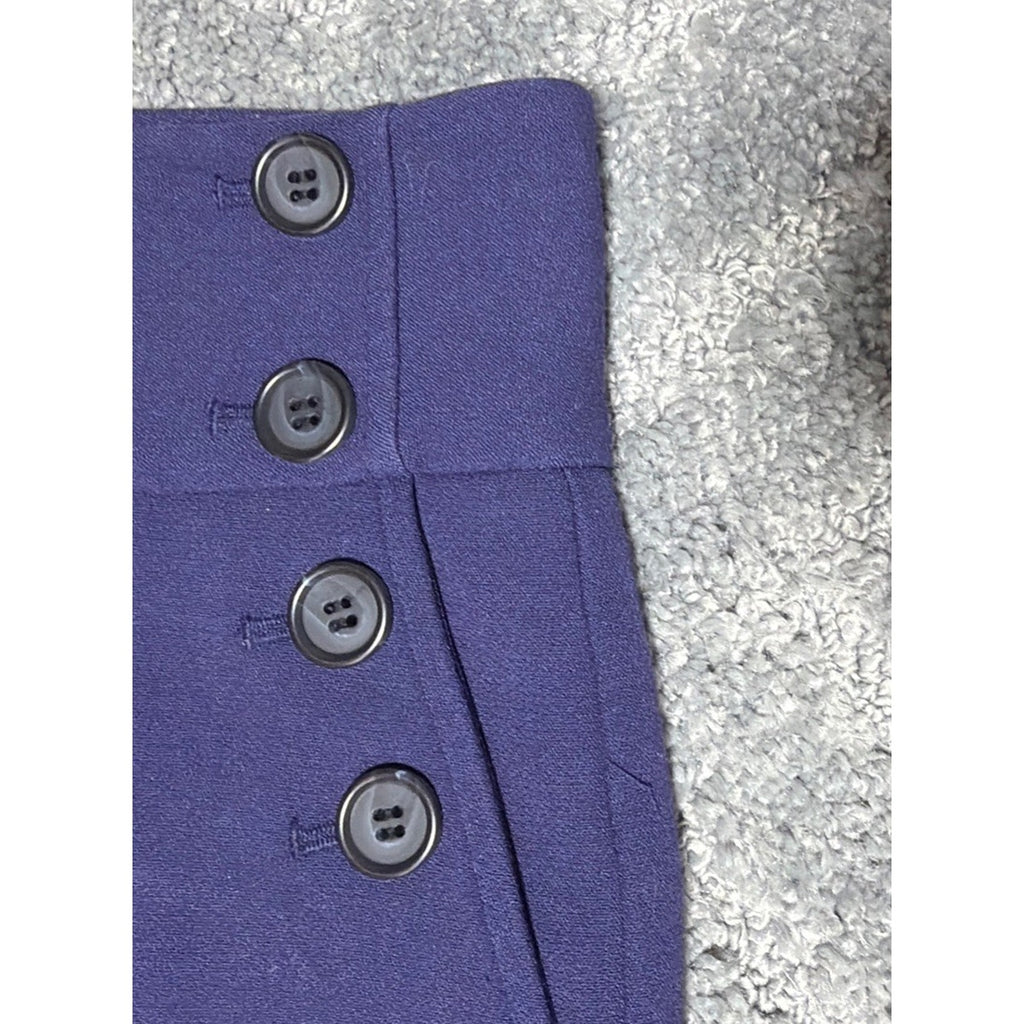 Halogen Pants Atlantic + Pacific Stretch High Rise Cropped Pants Purple SZ 12