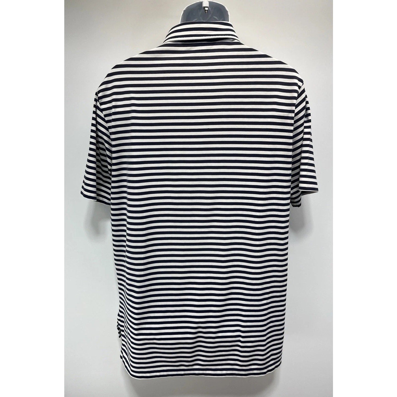 Ralph Lauren Polo Golf Shirt Mens L Blue White Wildfire Logo Pima Cotton